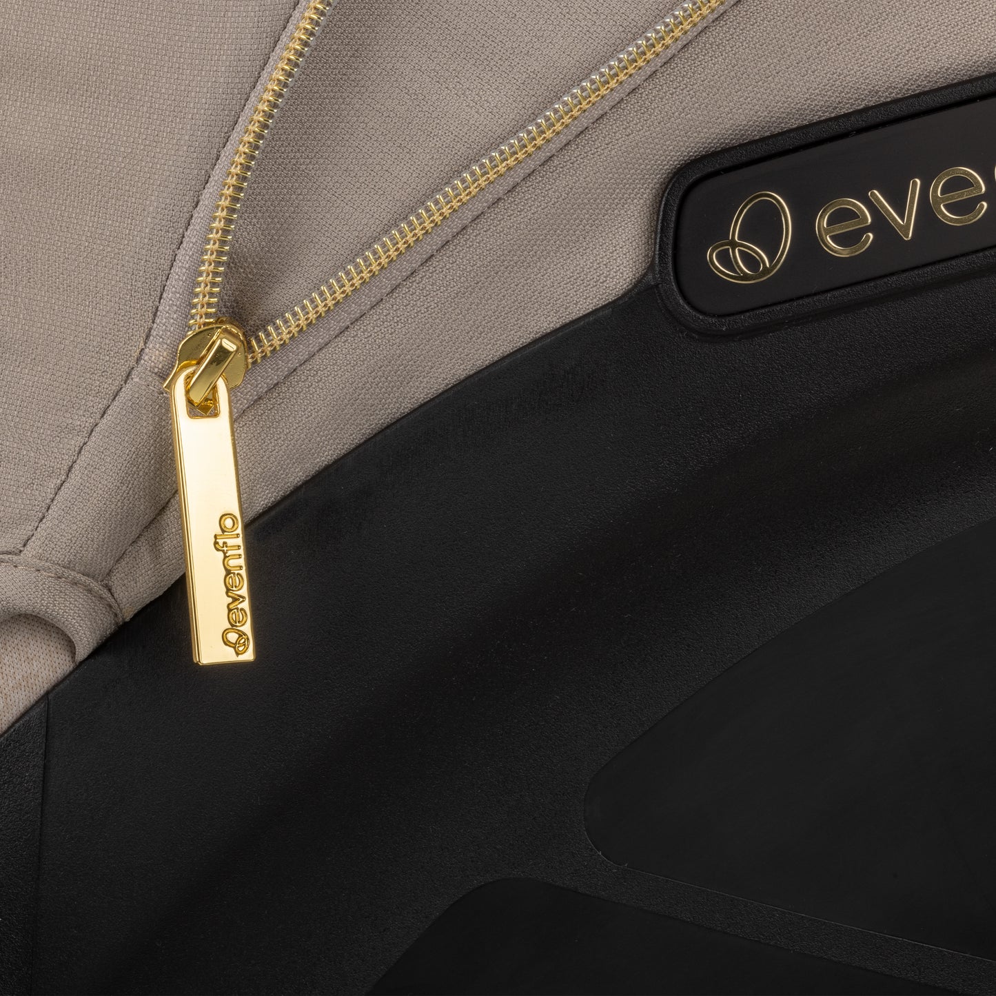 Evenflo - Shyft DualRide with Carryall Storage Infant Car Seat and Stroller Combo with Green & Gentle Fabric - Champagne