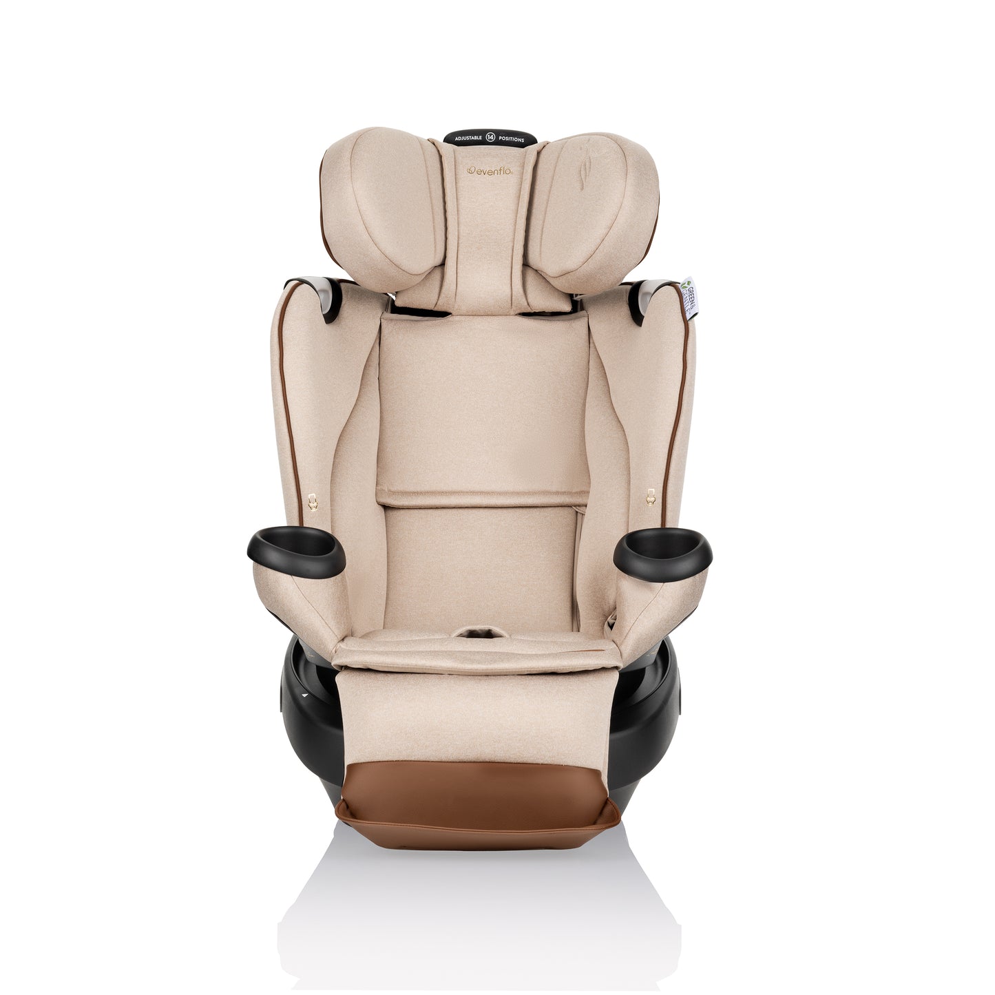 Evenflo - Limited Edition Revolve360 Extend All-in-One Rotational Car Seat with Green & Gentle Fabric - Champagne