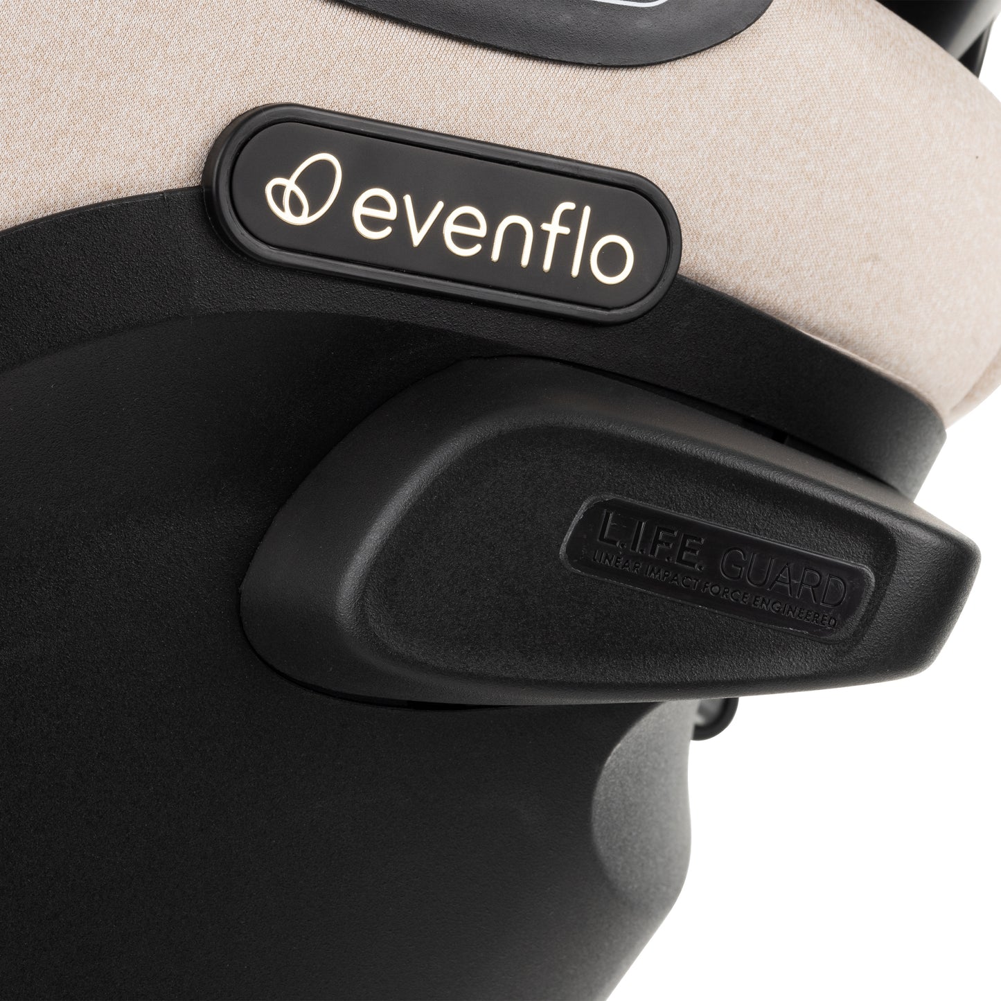 Evenflo - Limited Edition Revolve360 Extend All-in-One Rotational Car Seat with Green & Gentle Fabric - Champagne