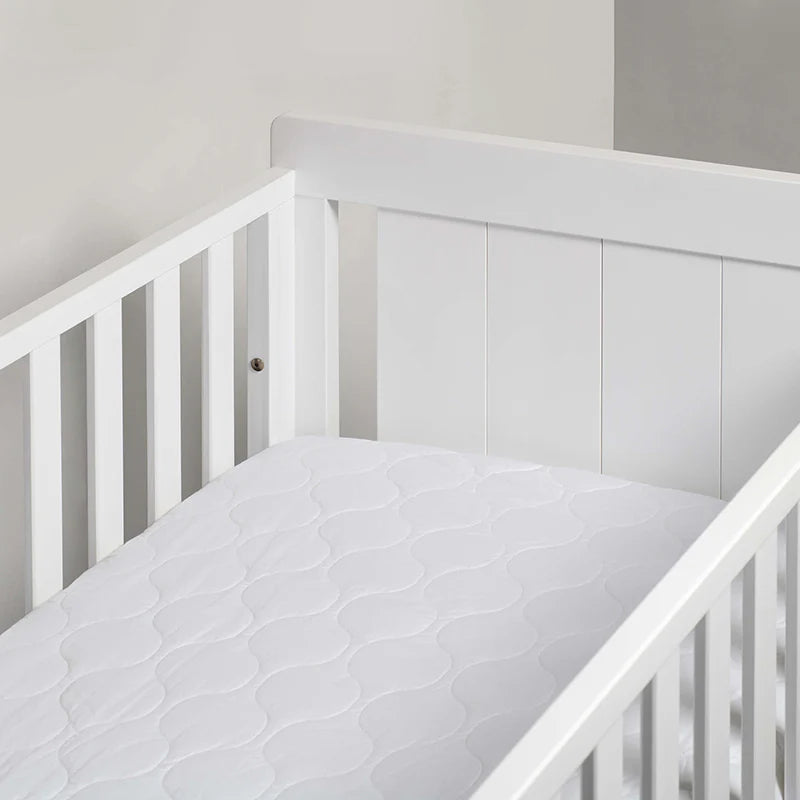 Boori - Cot Bed White Fitted Mattress Protector