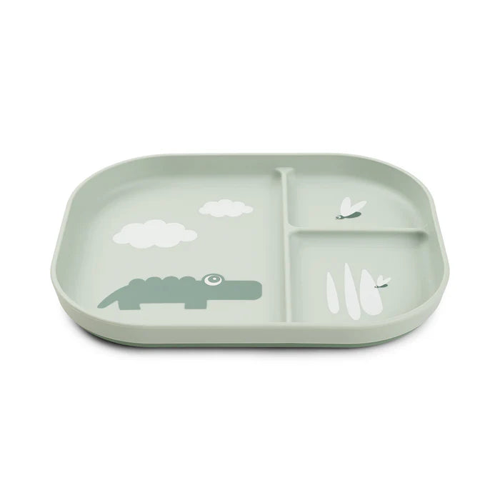Done By Deer - Foodie Compartment Plate Croco Green