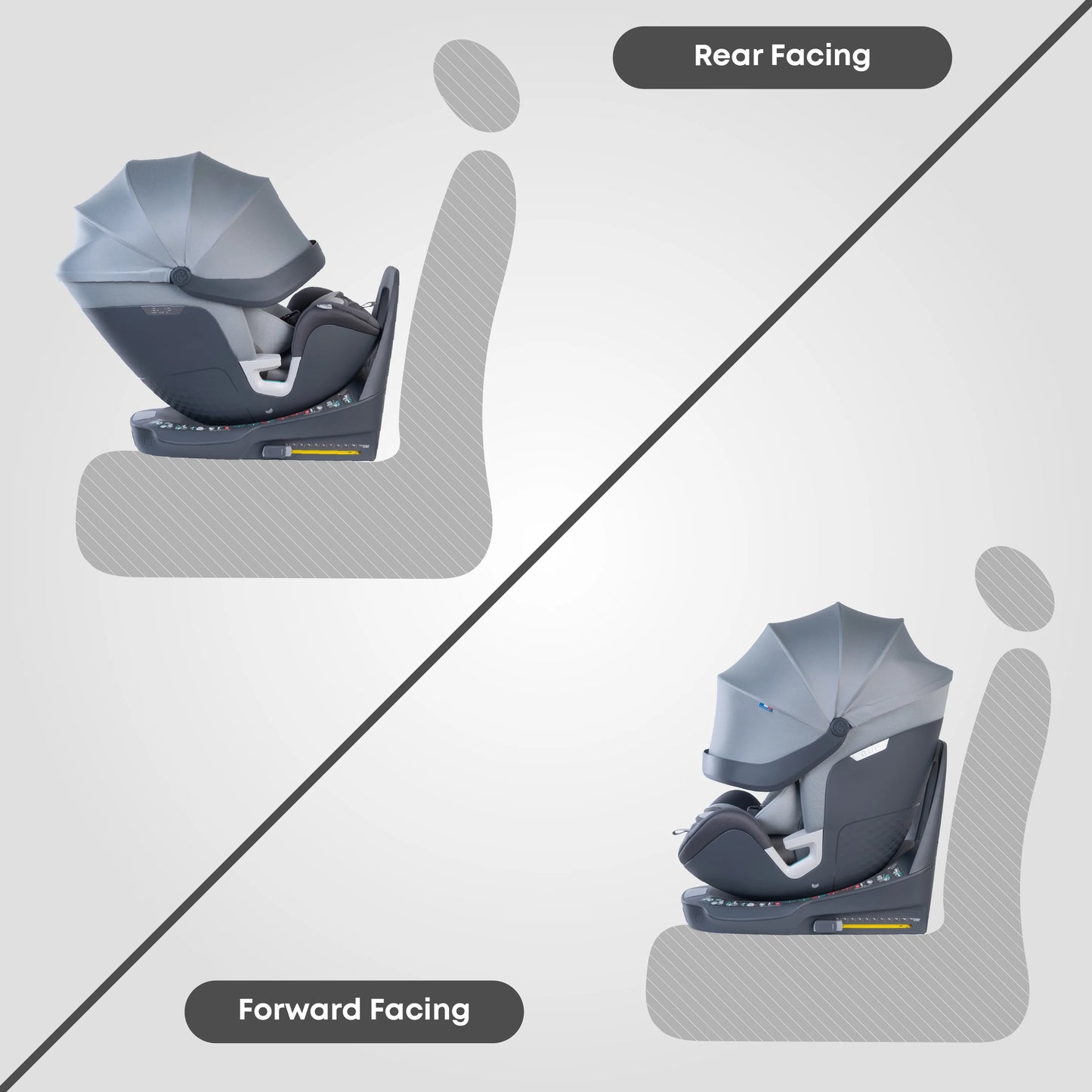 Jikel - Venus 360 I-Size Isofix Ventilated car seat - Pink