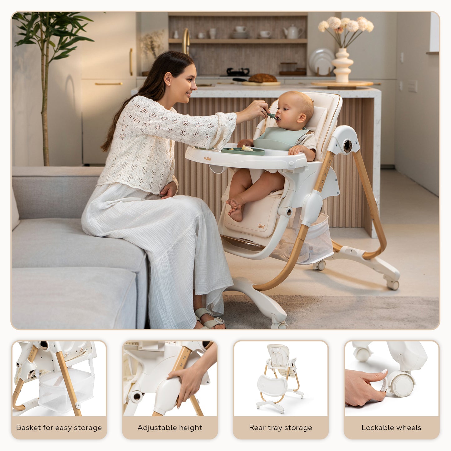 Jikel - Nobel Highchair - Grey