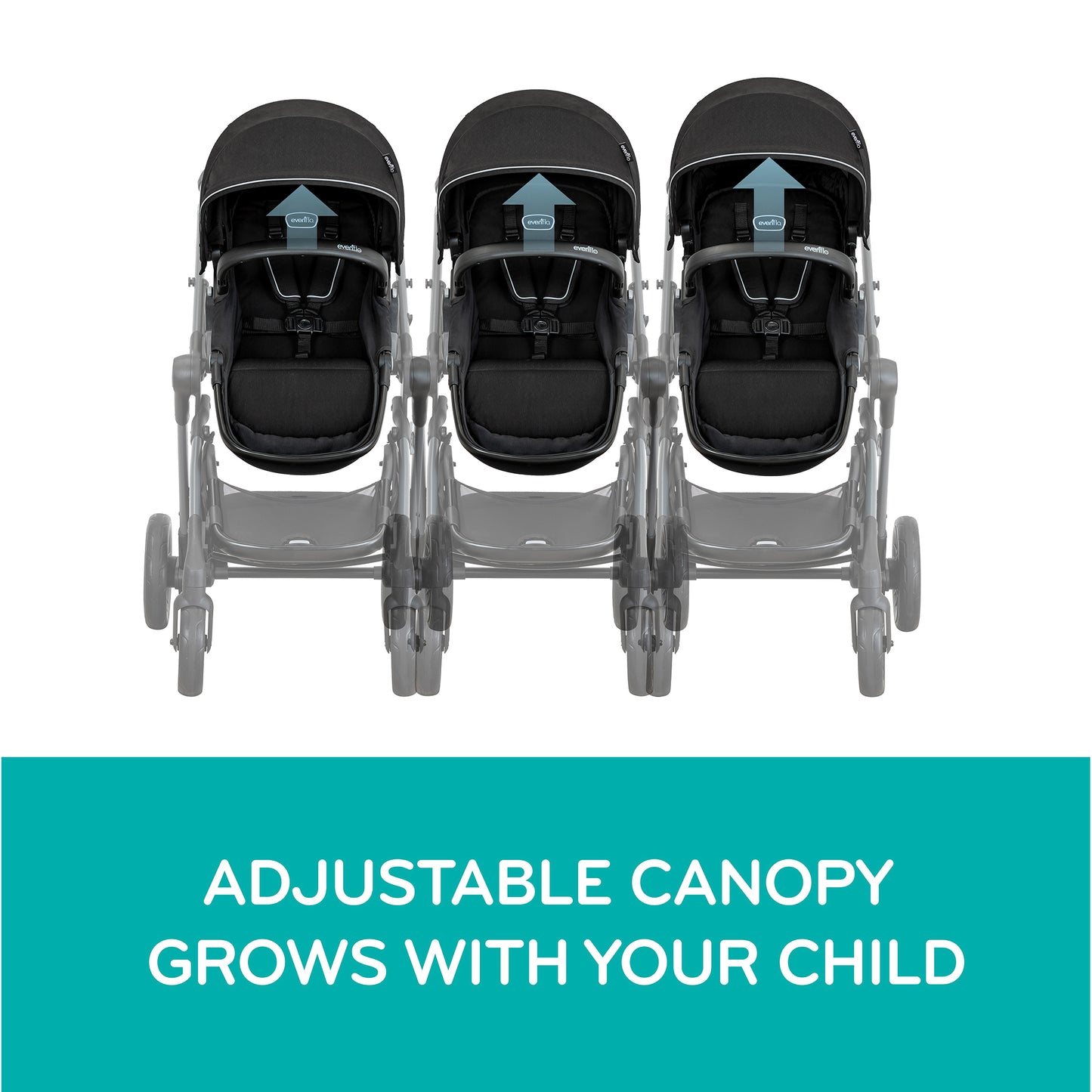 Evenflo - Pivot Xpand Modular Travel System with LiteMax Infant Car Seat - Ayrshire Black