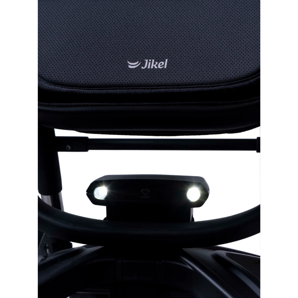 Jikel - Diamond Electric Stroller Trio Travel System - Charcoal