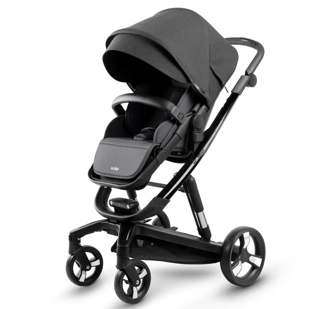 Jikel - Diamond Electric Stroller Trio Travel System - Charcoal