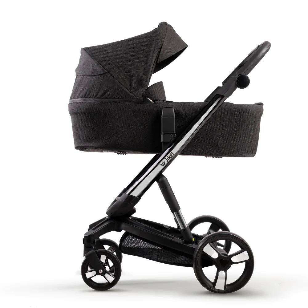 Jikel - Diamond Electric Stroller with Carrycot - Charcoal