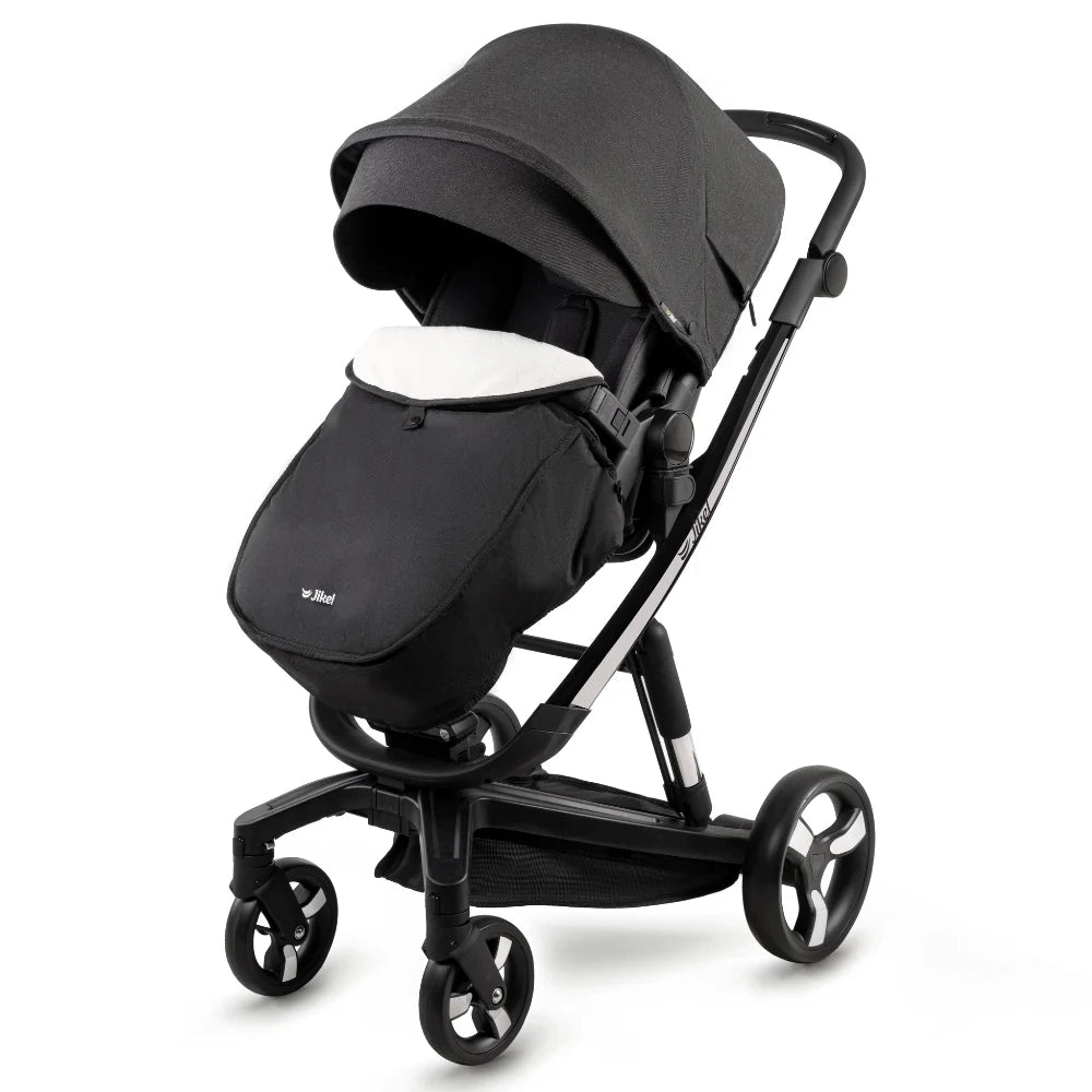Jikel - Diamond Electric Stroller Trio Travel System - Charcoal