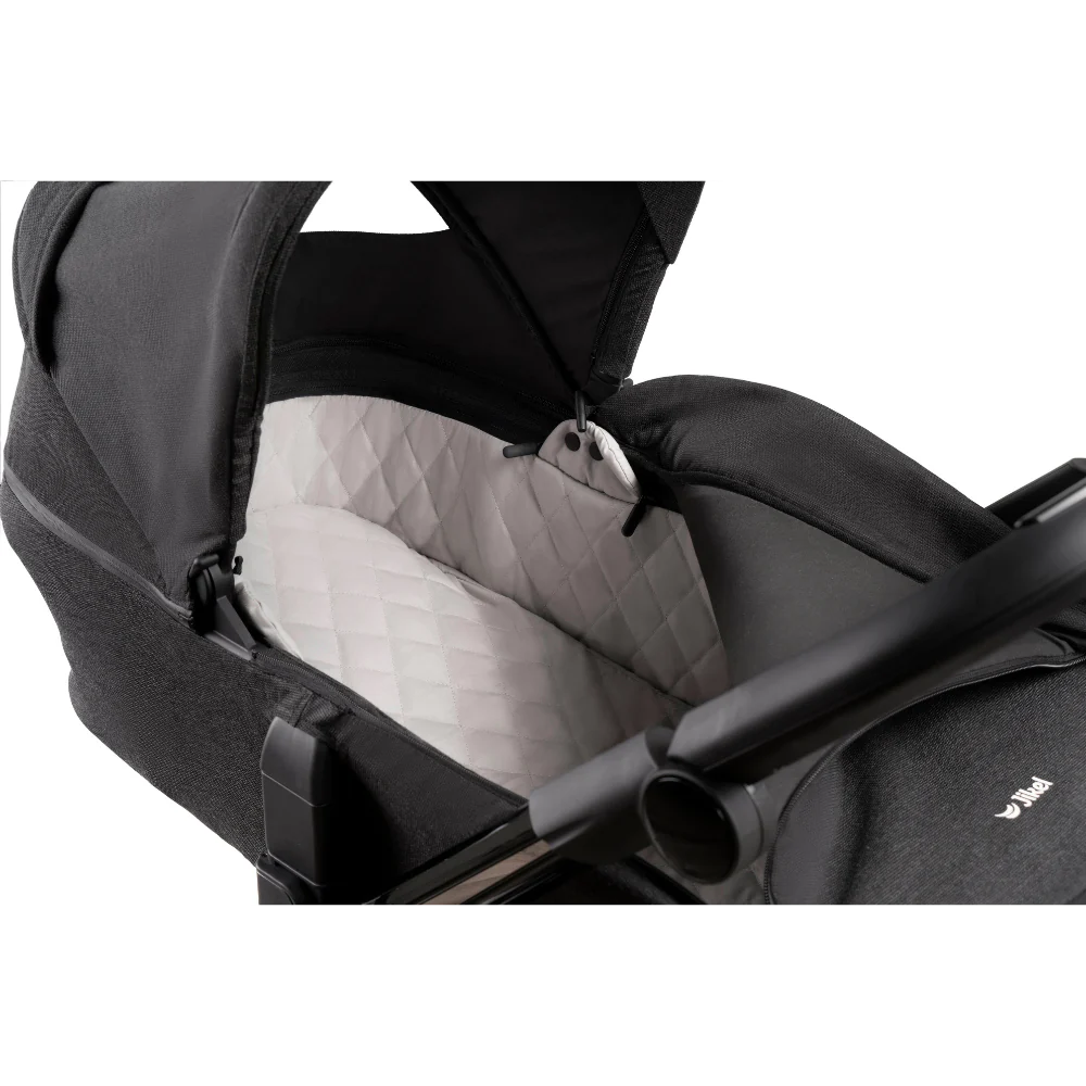 Jikel - Diamond Electric Stroller Trio Travel System - Charcoal