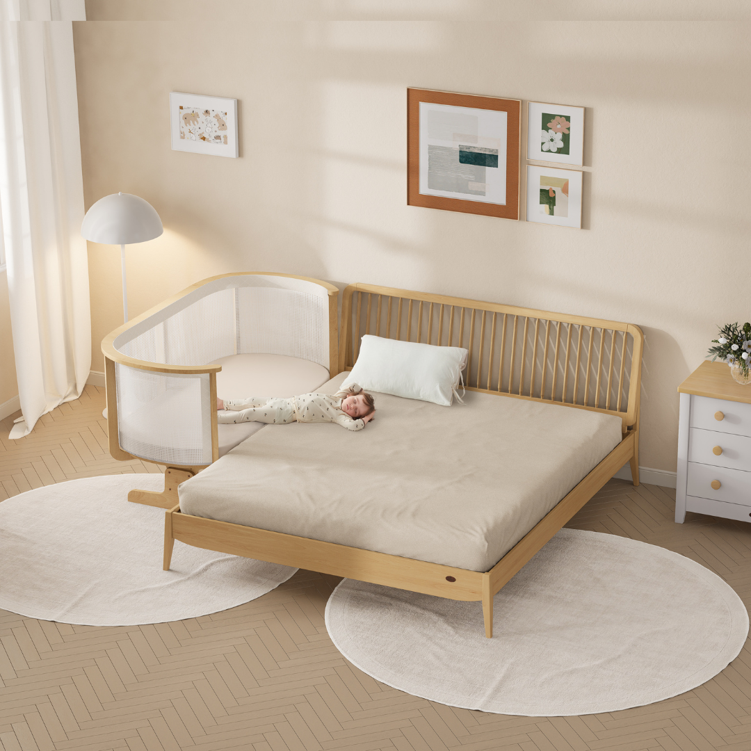 Boori - Nest Bedside Bed_Beech - Light Grey