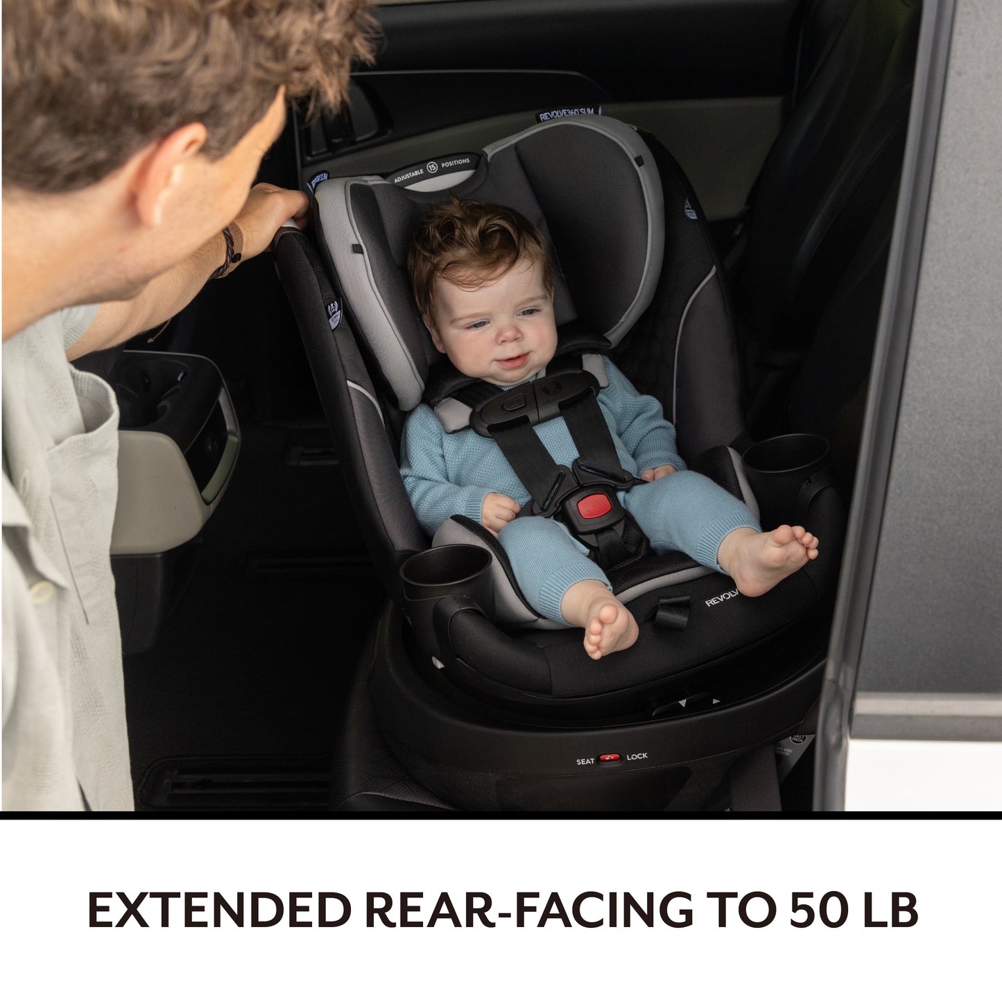 Evenflo - Revolve360 Slim 2-in-1 Rotational Car Seat - Canton Black