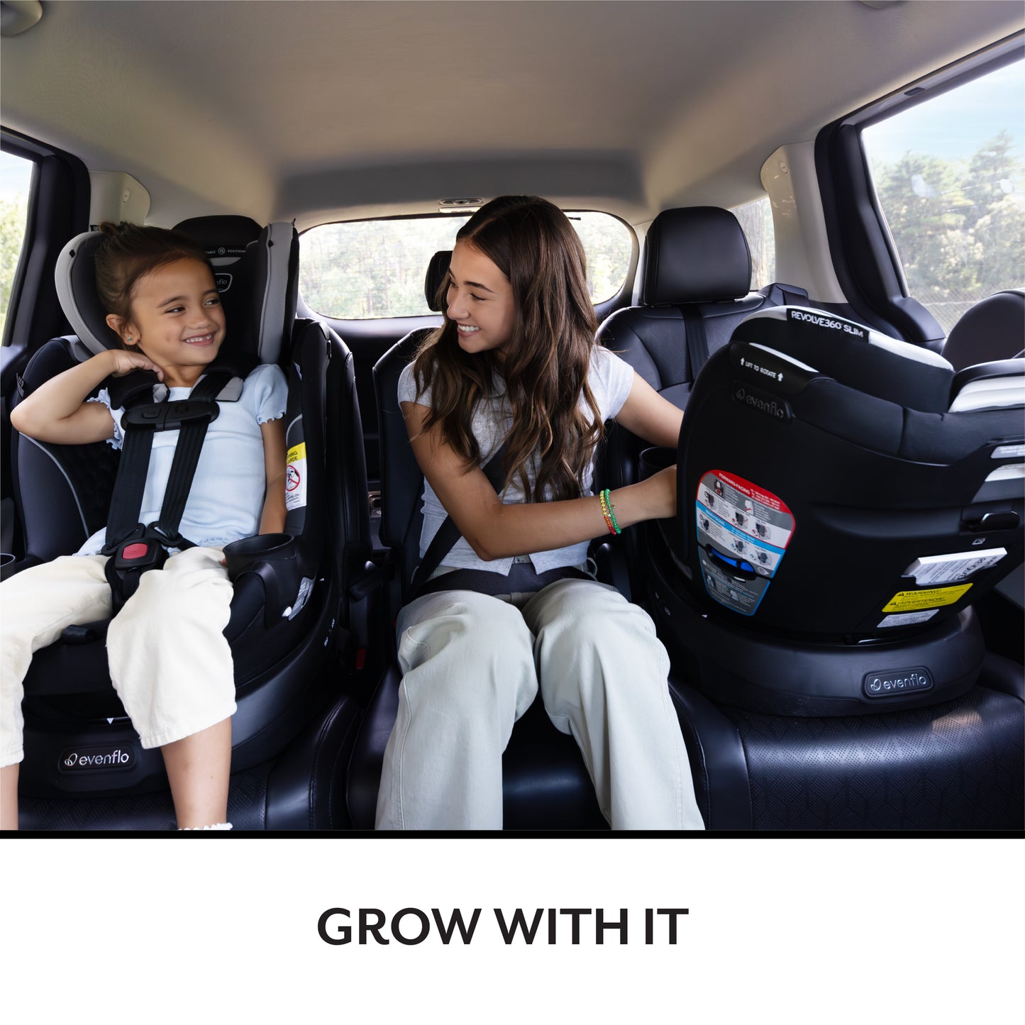 Evenflo - Revolve360 Slim 2-in-1 Rotational Car Seat - Canton Black