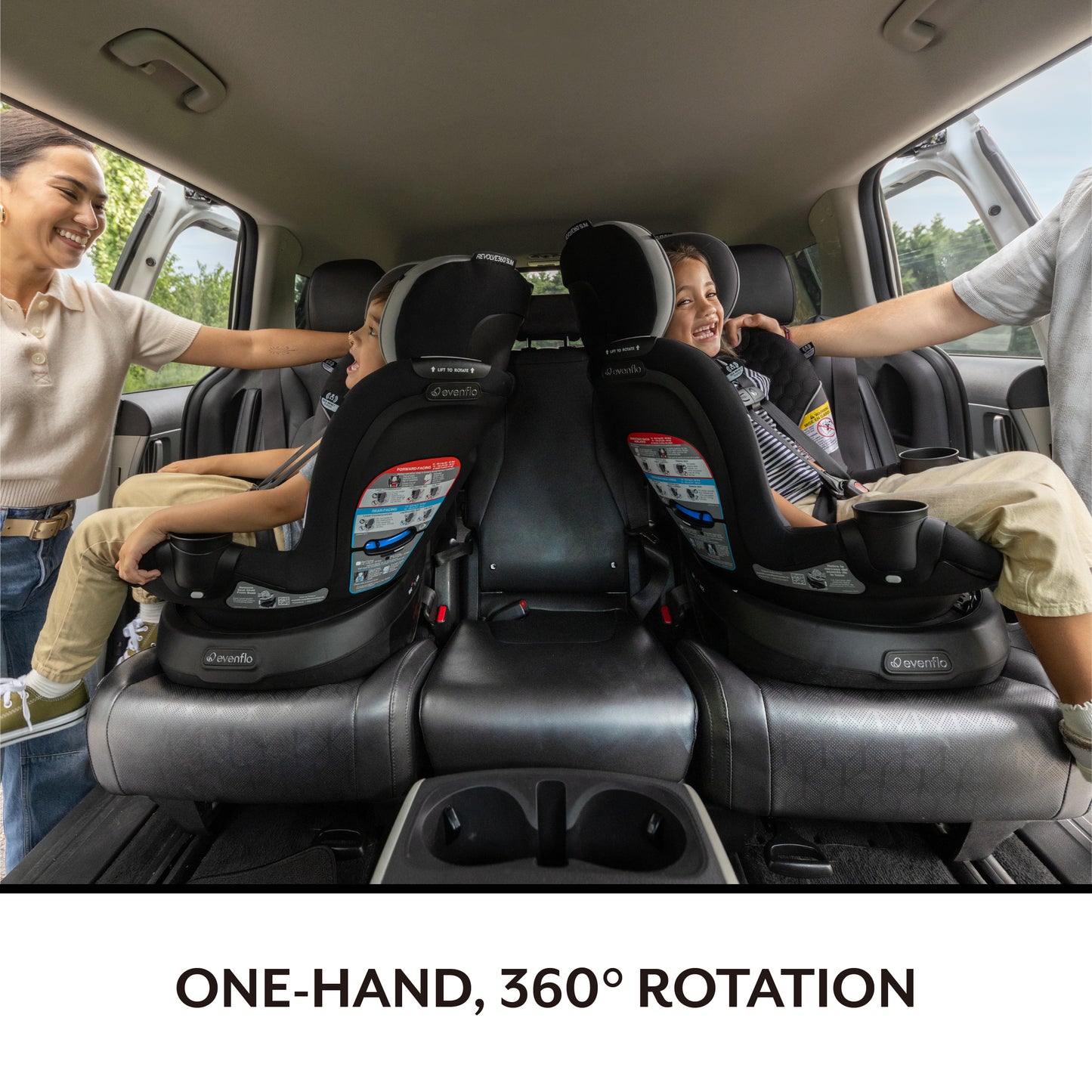 Evenflo - Revolve360 Slim 2-in-1 Rotational Car Seat - Canton Black