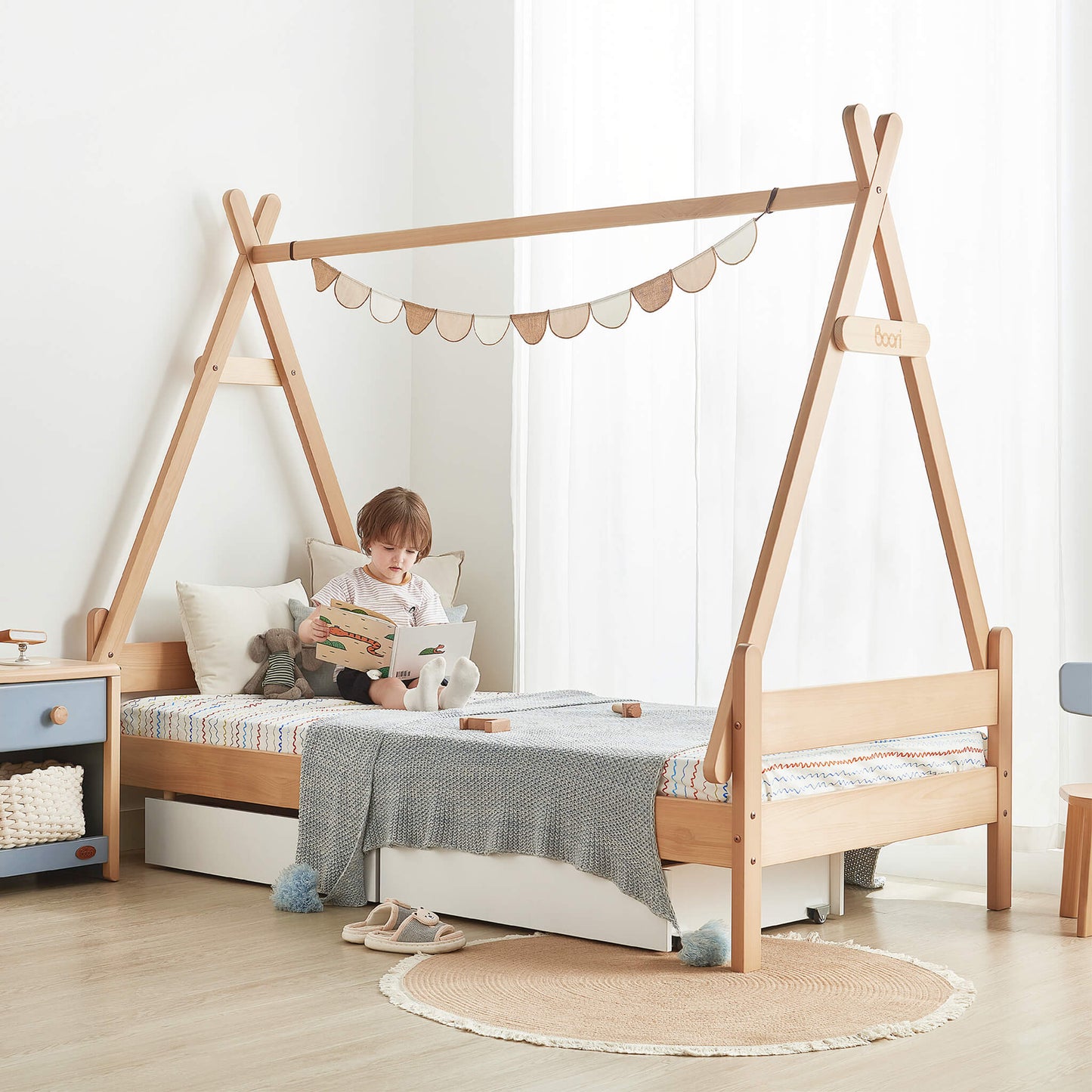 Boori - Kids Forest Teepee Single Bed - Almond