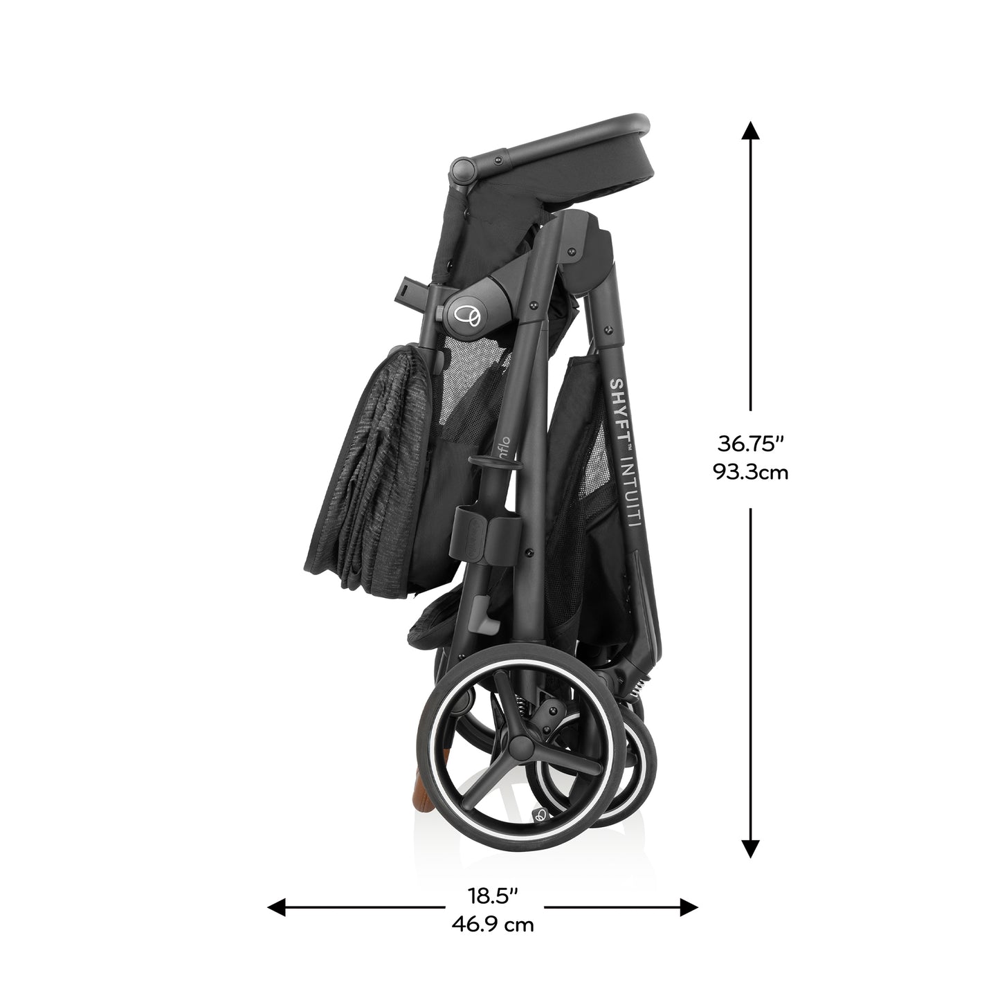 Evenflo - Shyft Intuiti Travel System with Revolve180 LiteMax NXT Rotational Infant Car Seat - Black Shale