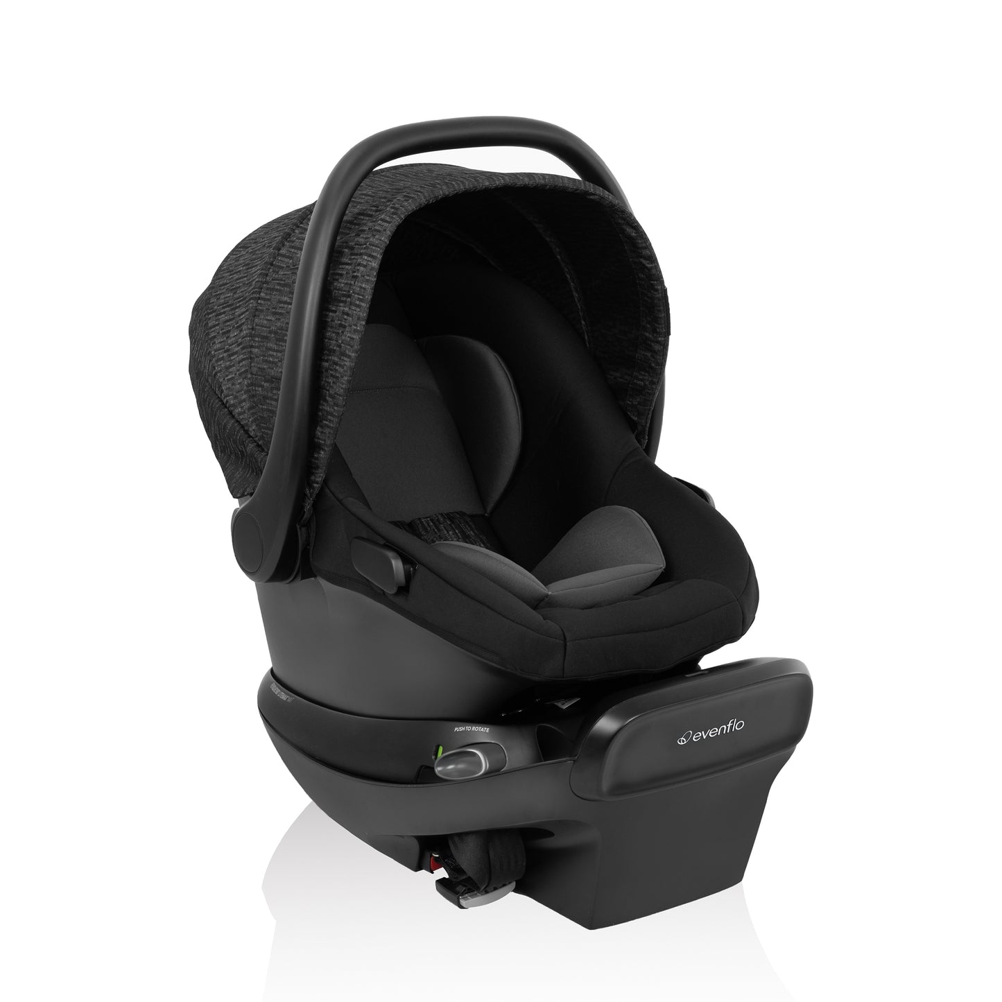 Evenflo - Shyft Intuiti Travel System with Revolve180 LiteMax NXT Rotational Infant Car Seat - Black Shale