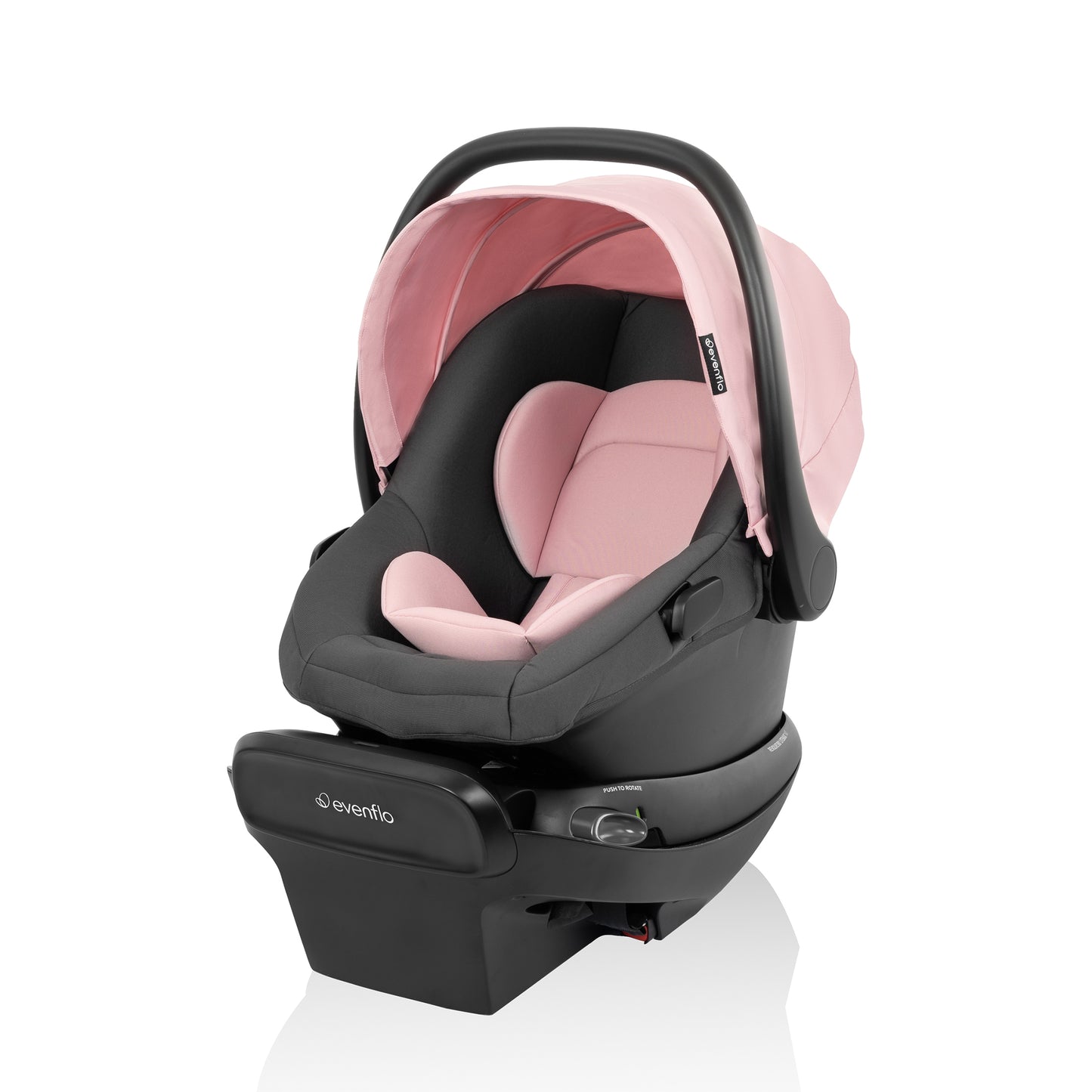 Evenflo - Shyft Intuiti Travel System with Revolve180 LiteMax NXT Rotational Infant Car Seat - Amaranth Pink