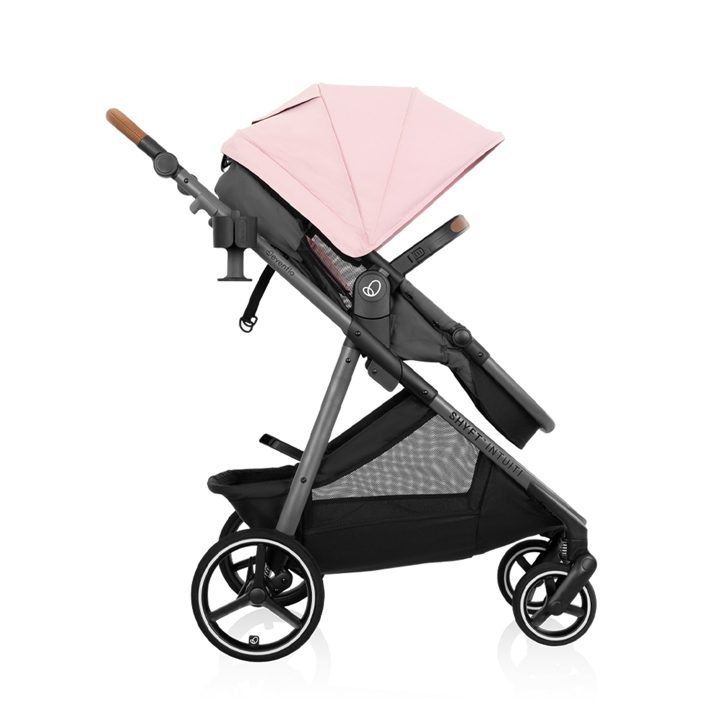 Evenflo - Shyft Intuiti Travel System with Revolve180 LiteMax NXT Rotational Infant Car Seat - Amaranth Pink