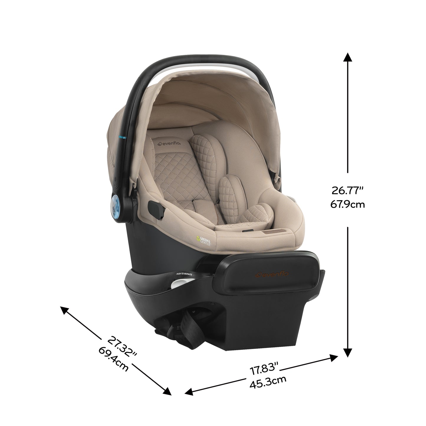 Evenflo - Shyft Intuiti Travel System with Revolve180 LiteMax NXT Rotational Infant Car Seat - Amaranth Pink