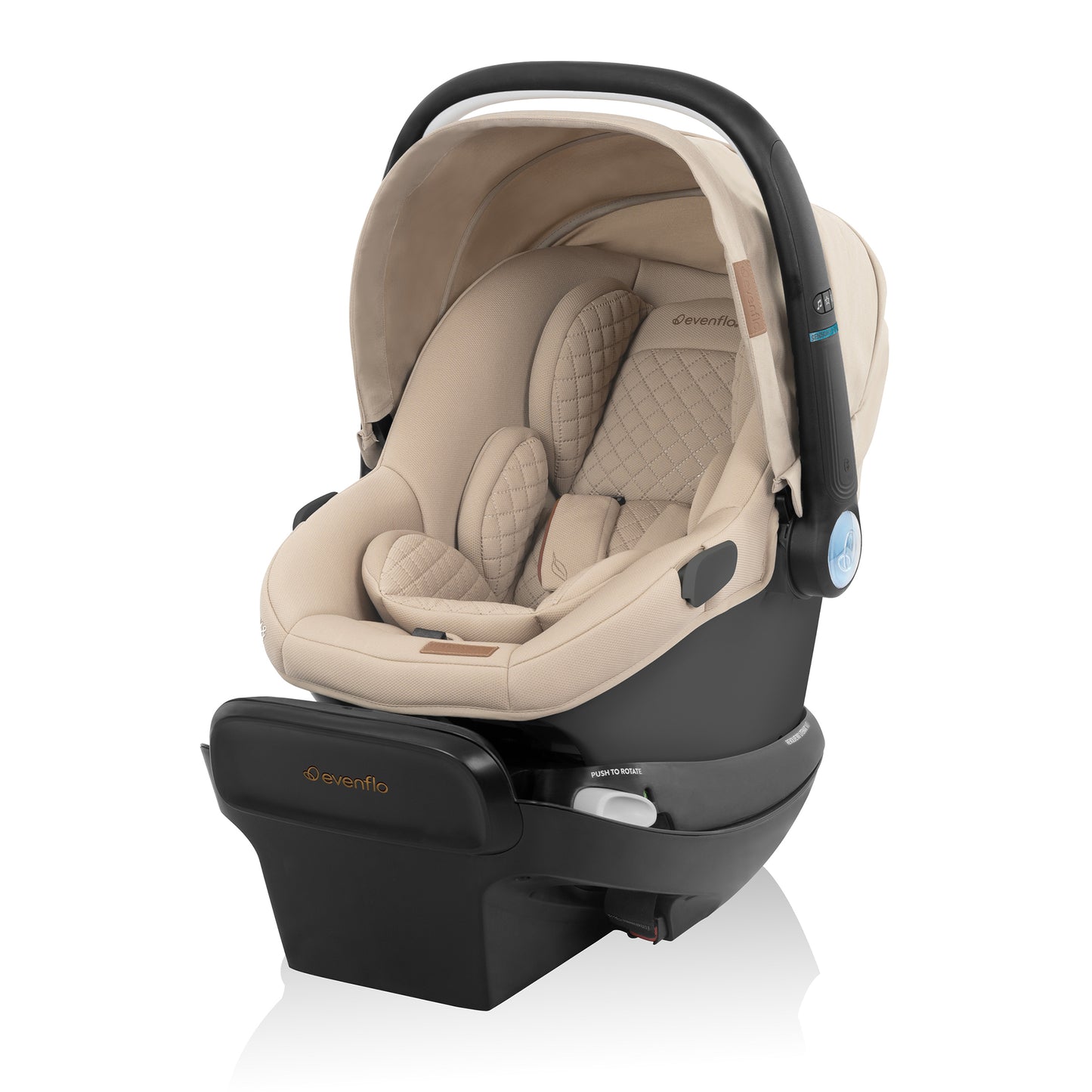 Evenflo - Shyft Intuiti+ Travel System featuring Revolve180 LiteMax NXT with SensorySoothe - Travertine