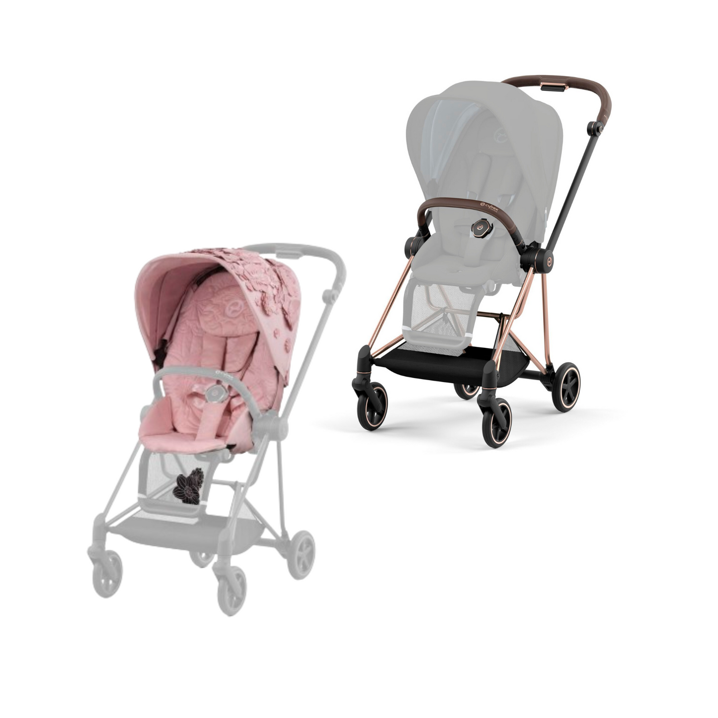 Cybex - Mios Rosegold Frame with Seat Pack