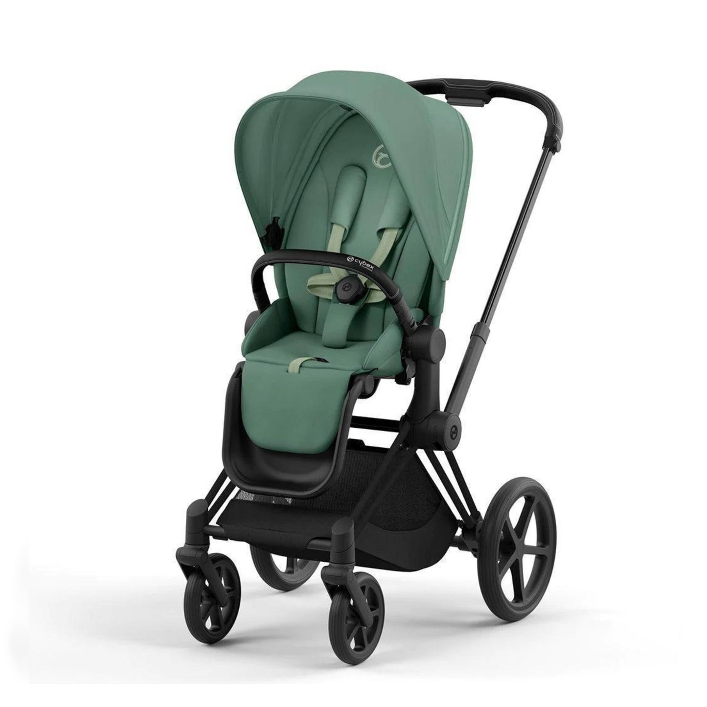 Cybex - Priam Matt Black Frame with Seat Pack