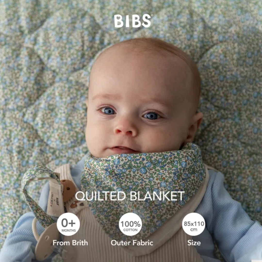 BIBS x Liberty Quilted Blanket Eloise Ivory