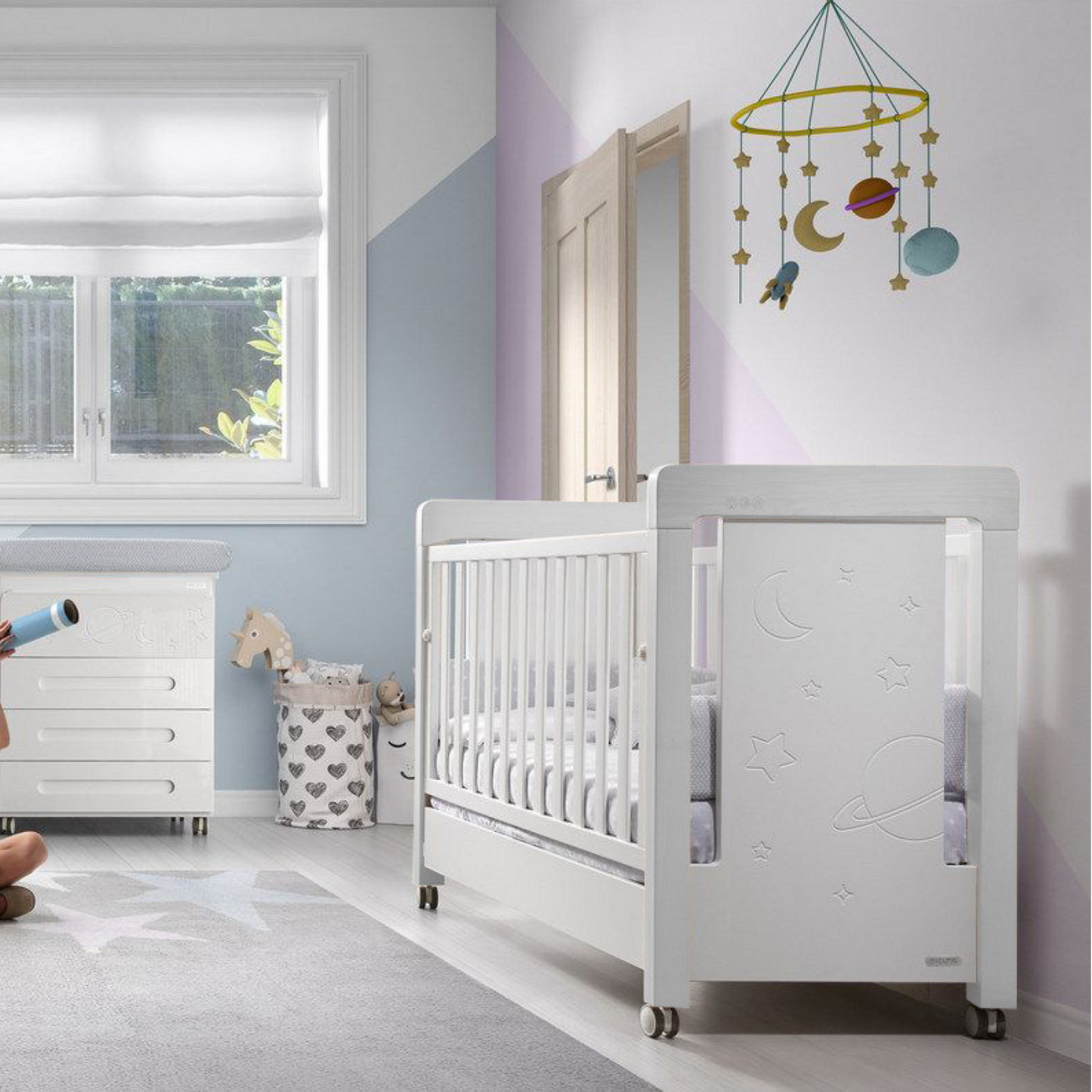 MICUNA - MAGIC & MUM WHITE COT 120 X 60 WITH RELAX SYSTEM