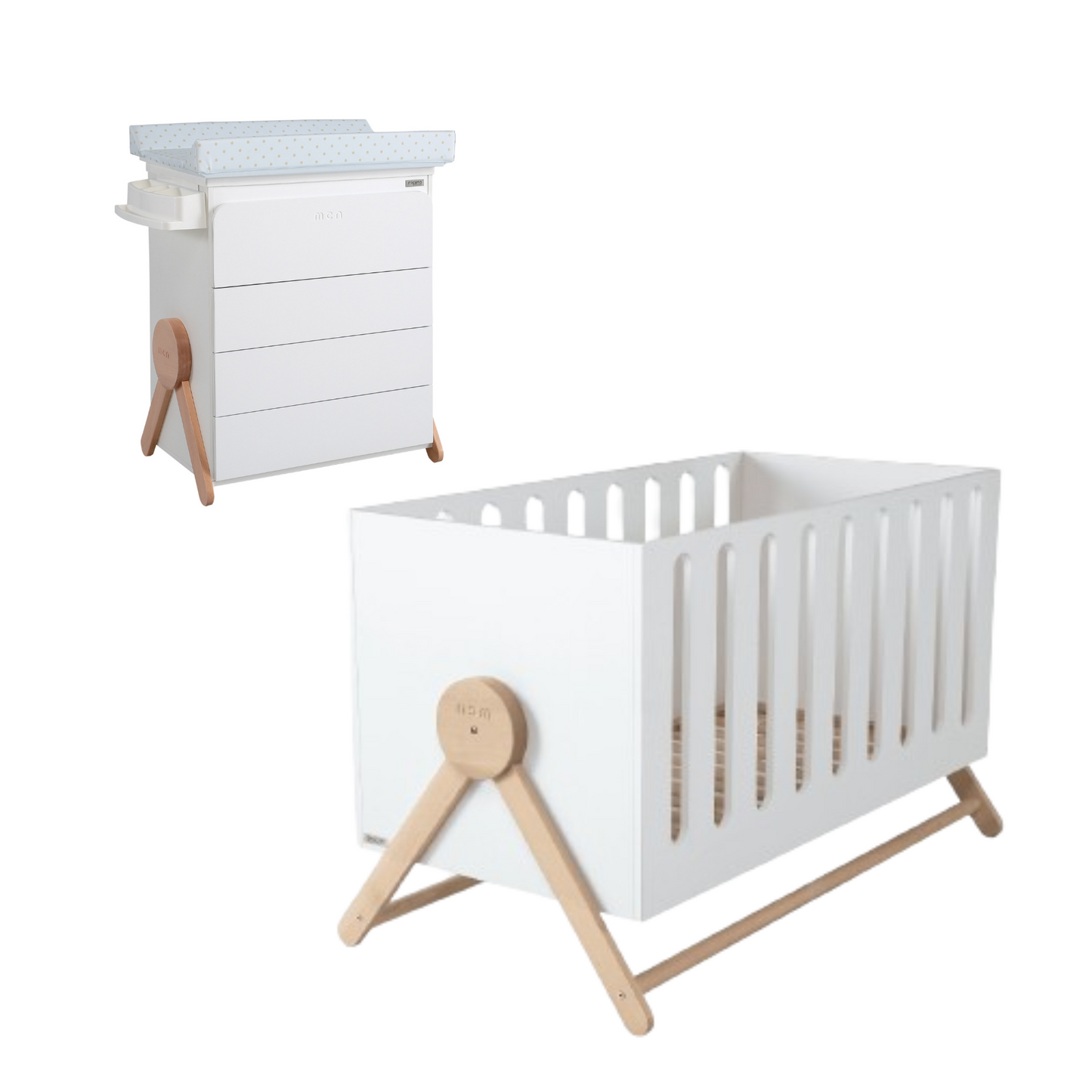 Micuna - Bed Swing 140 x 70 cm Crib with Changing Table