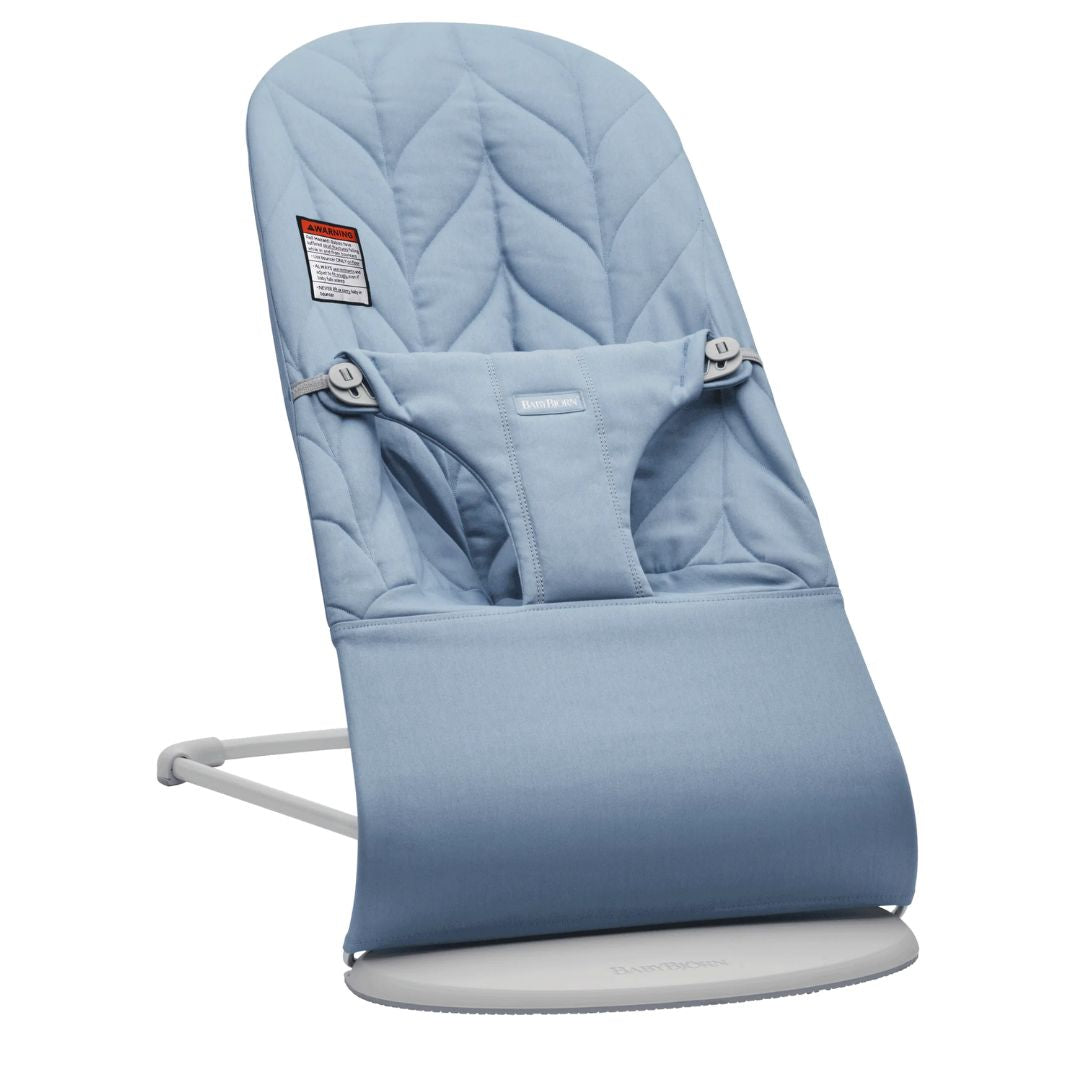 BABYBJORN Bouncer Bliss, Blue, Cotton, Petal quilt, LGF