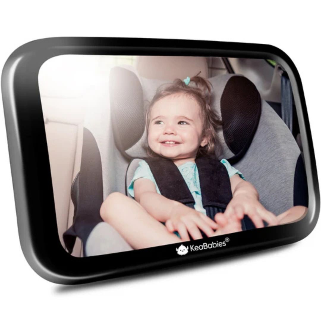 Keababies - Baby Car Seat Mirror (Matte Black) - L