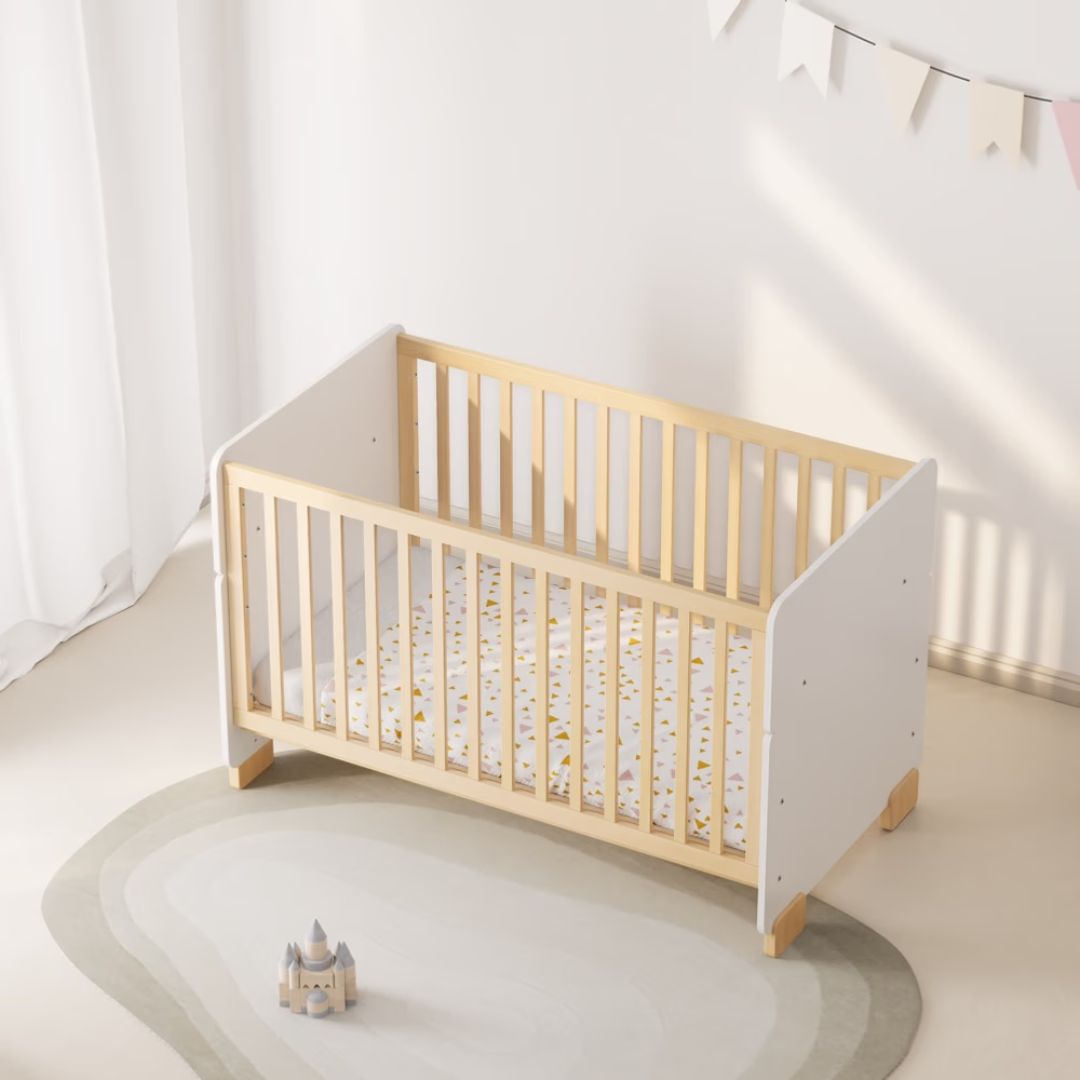 Boori - Matilda Cot Bed_ Barley White and Almond