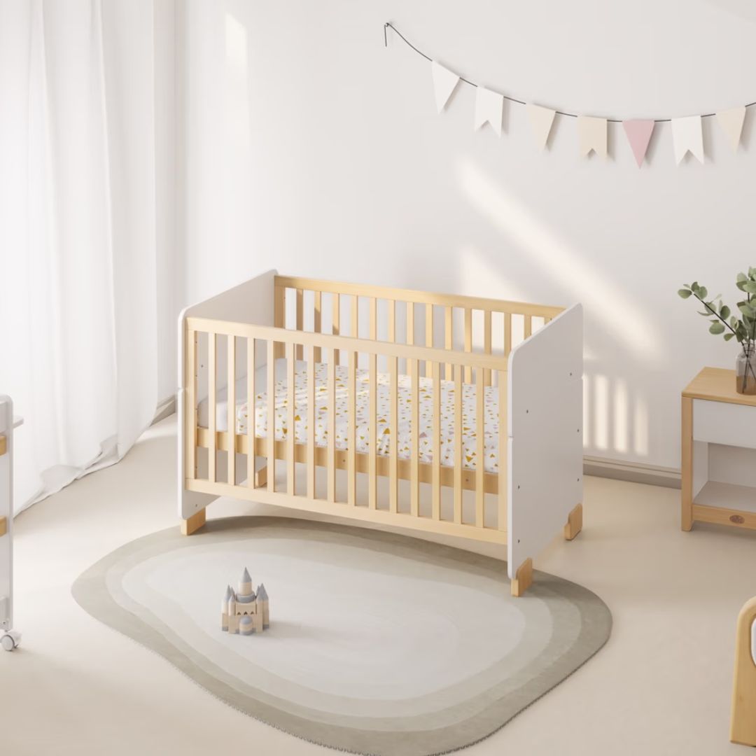 Boori - Matilda Cot Bed_ Barley White and Almond
