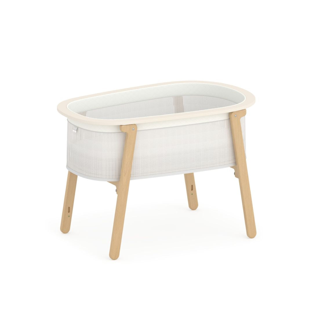 Boori - Nest Storage Cot_Simply White and Beech with Mattress