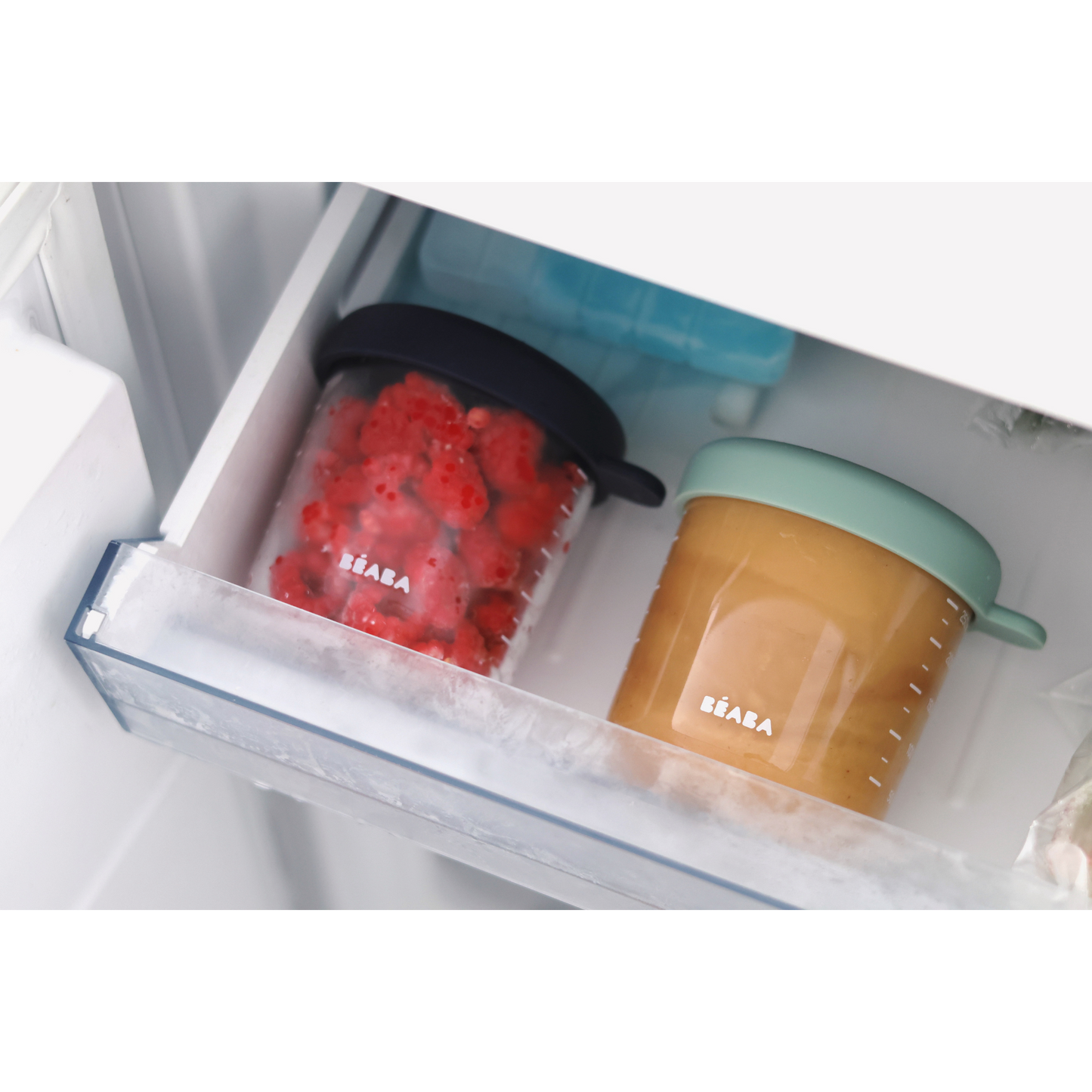 Beaba - Set Of 6 Glass Portion Jar 250ml Sunrise Color Mix