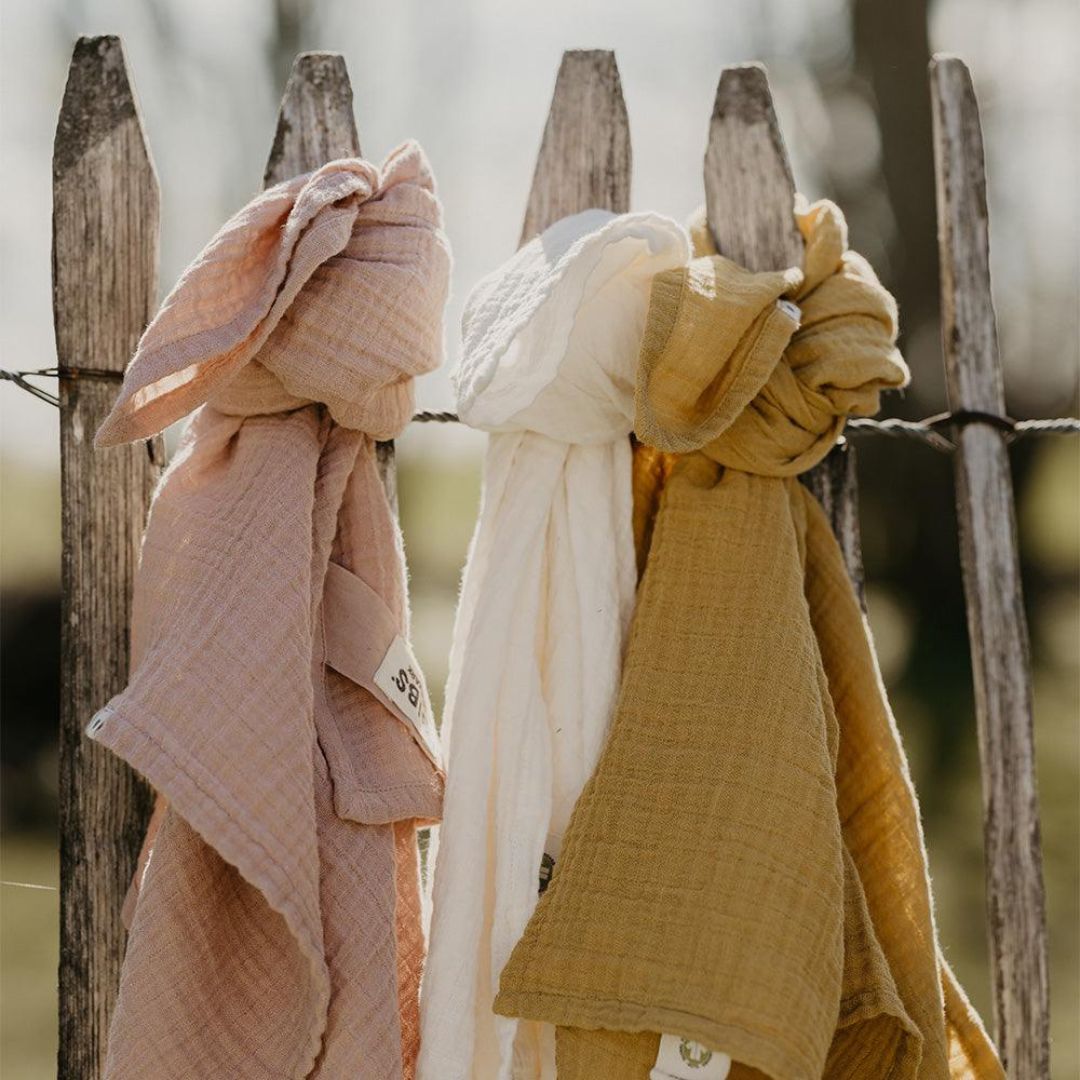 Bibs - Muslin Swaddle 120x120cm Ivory