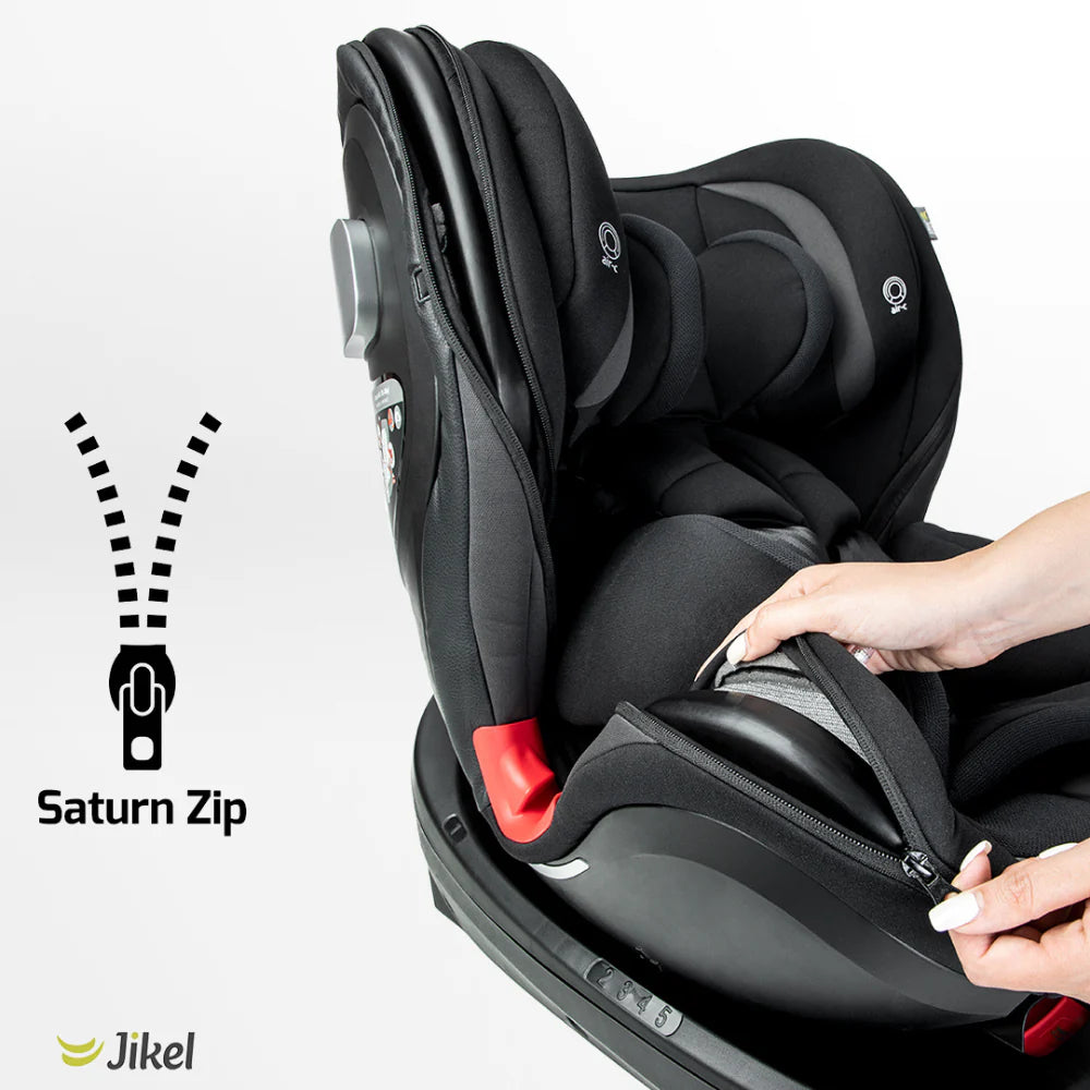 Jikel - Saturn Zip 360 Rotating IsoFix Car Seat - Black
