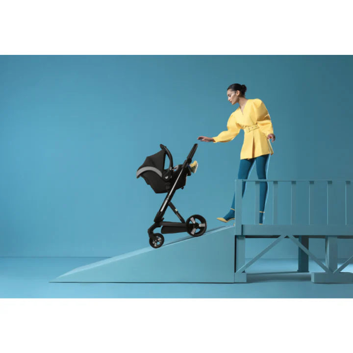Jikel - Diamond Electric Stroller Trio Travel System - Charcoal