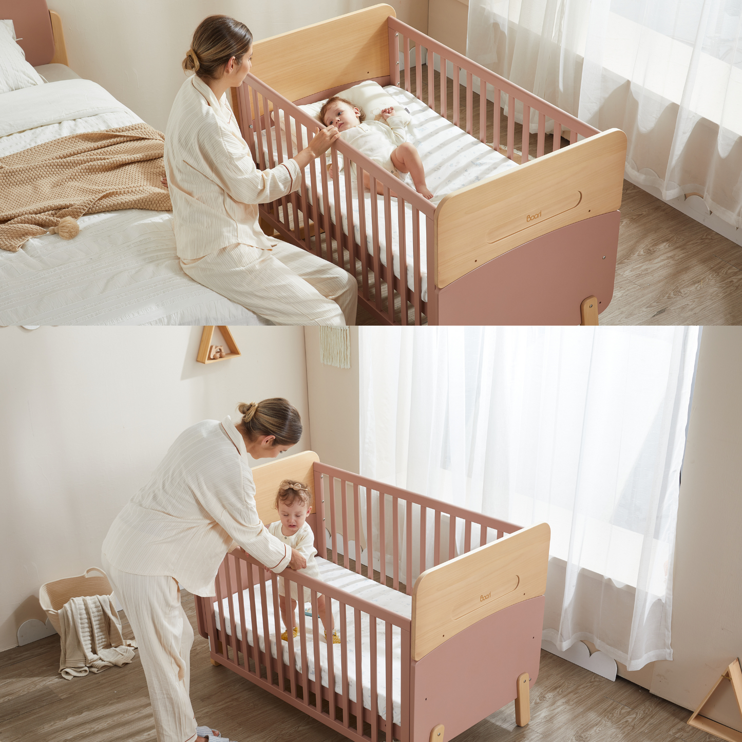 Boori - Neat 5 in 1 Cot_Barley White and Almond