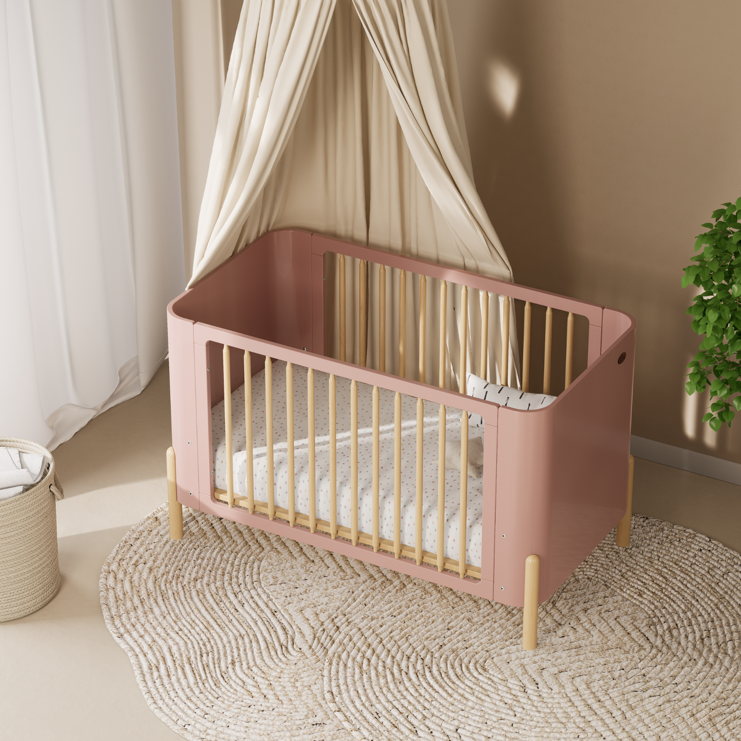 Boori - Nova Cot Bed_Cherry and Beech