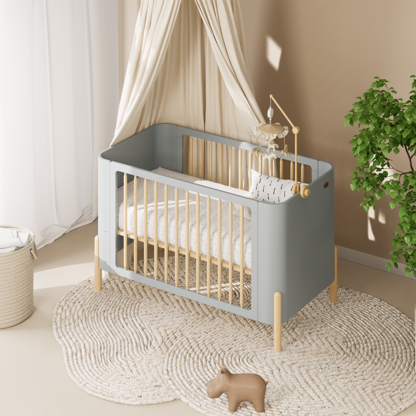 Boori - Nova Cot Bed - Blueberry and Beech