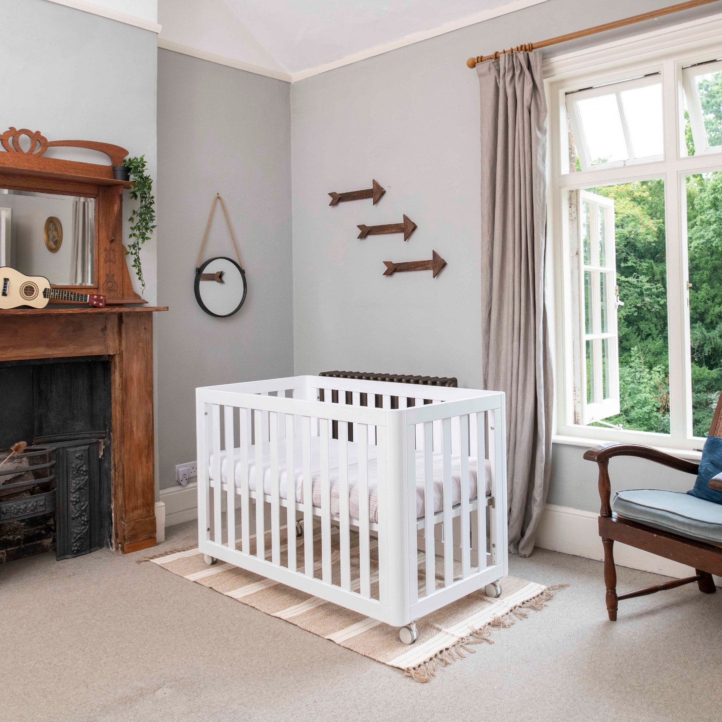 Boori - Turin Compact Baby Cot_Barley White 120 x 60 cm