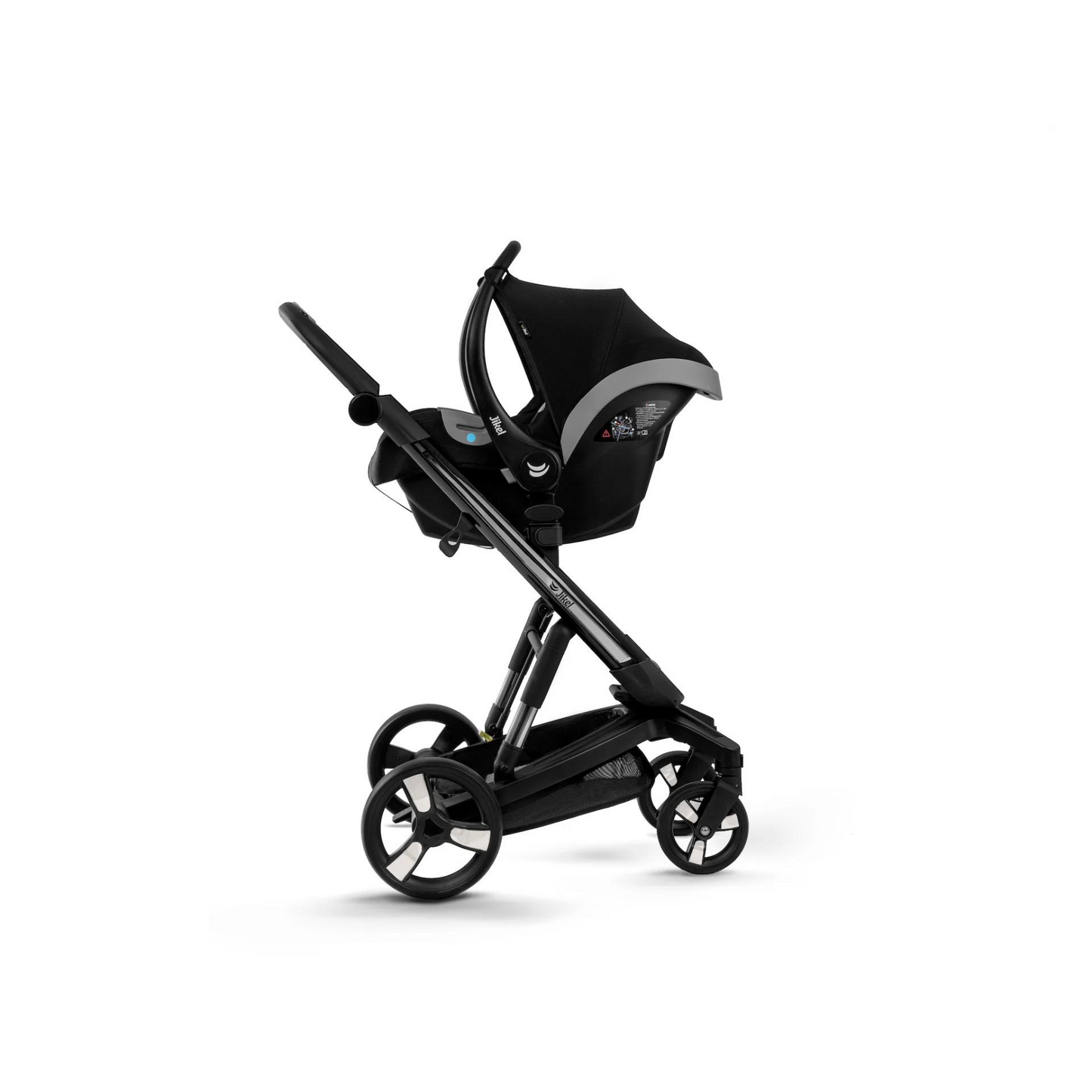 Jikel - Diamond Electric Stroller Trio Travel System - Charcoal