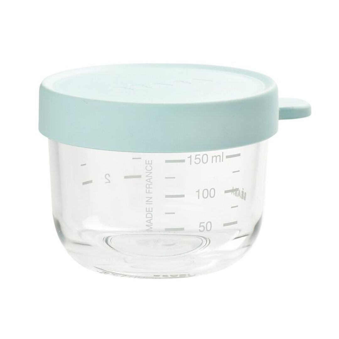 Beaba - Conservation Jar Glass 150ml - Light Blue