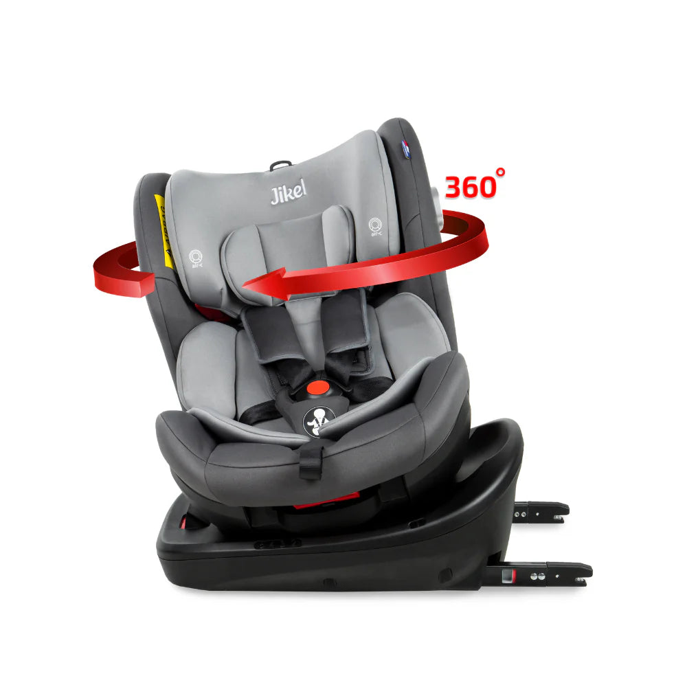 Jikel - Saturn Rotating IsoFix All-in-one Car Seat - Grey