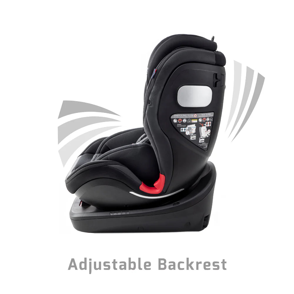 Jikel - Saturn Zip 360 Rotating IsoFix Car Seat - Black