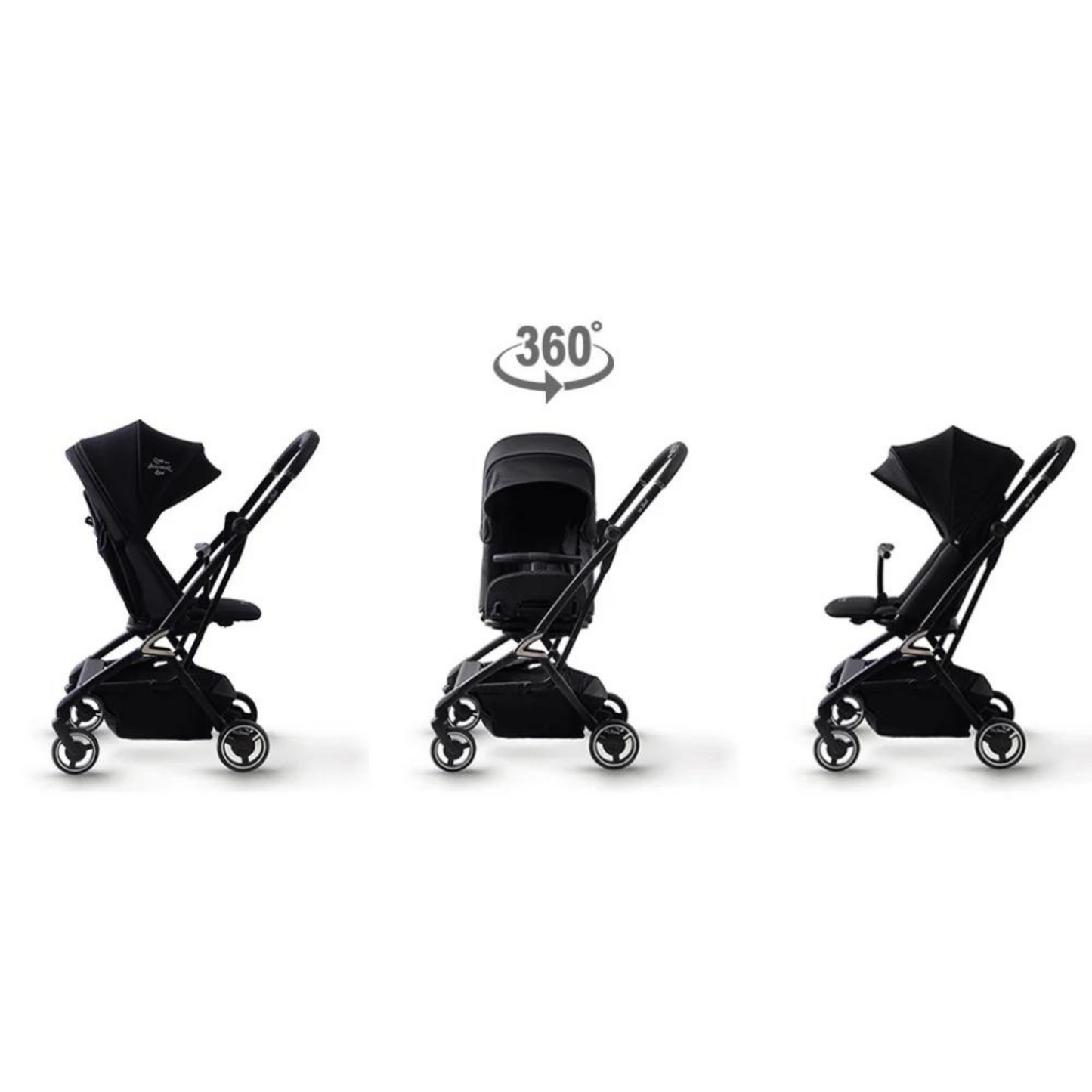 Jikel - Life 360 Reversible Compact Stroller - Black