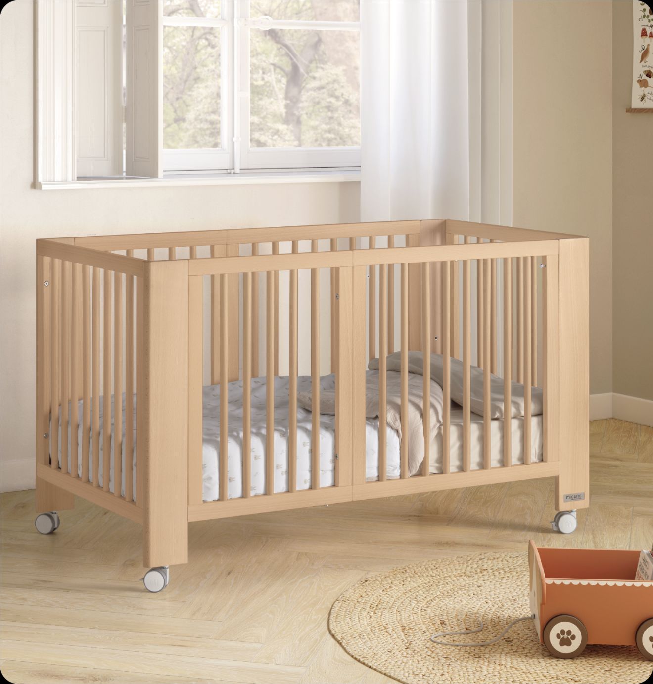 MICUNA - CONVERBABY COT NATURAL WAX 140X70