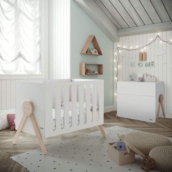 MICUNA - COT 120X60 SWING WHITE/WATERWOOD