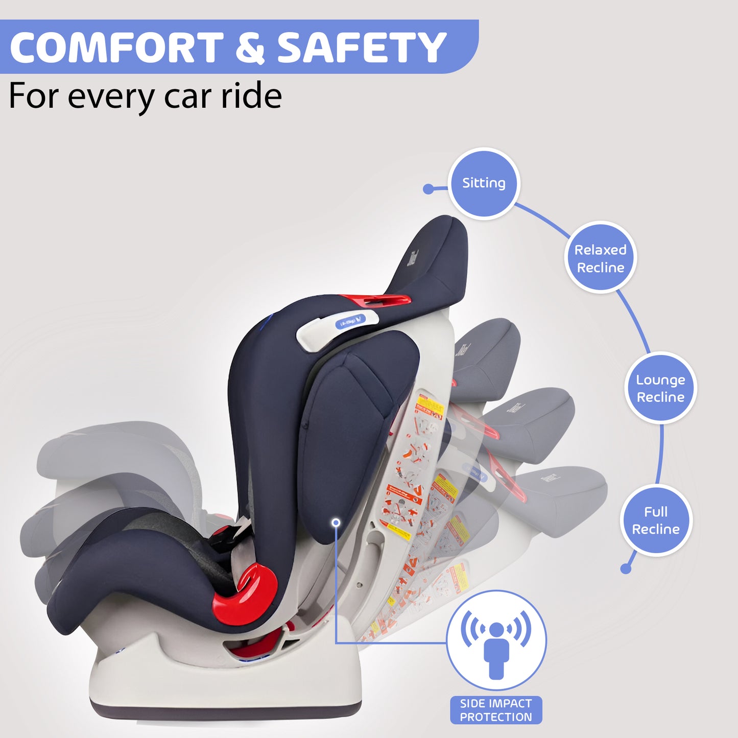 Royz Convertible Car Seat - Black